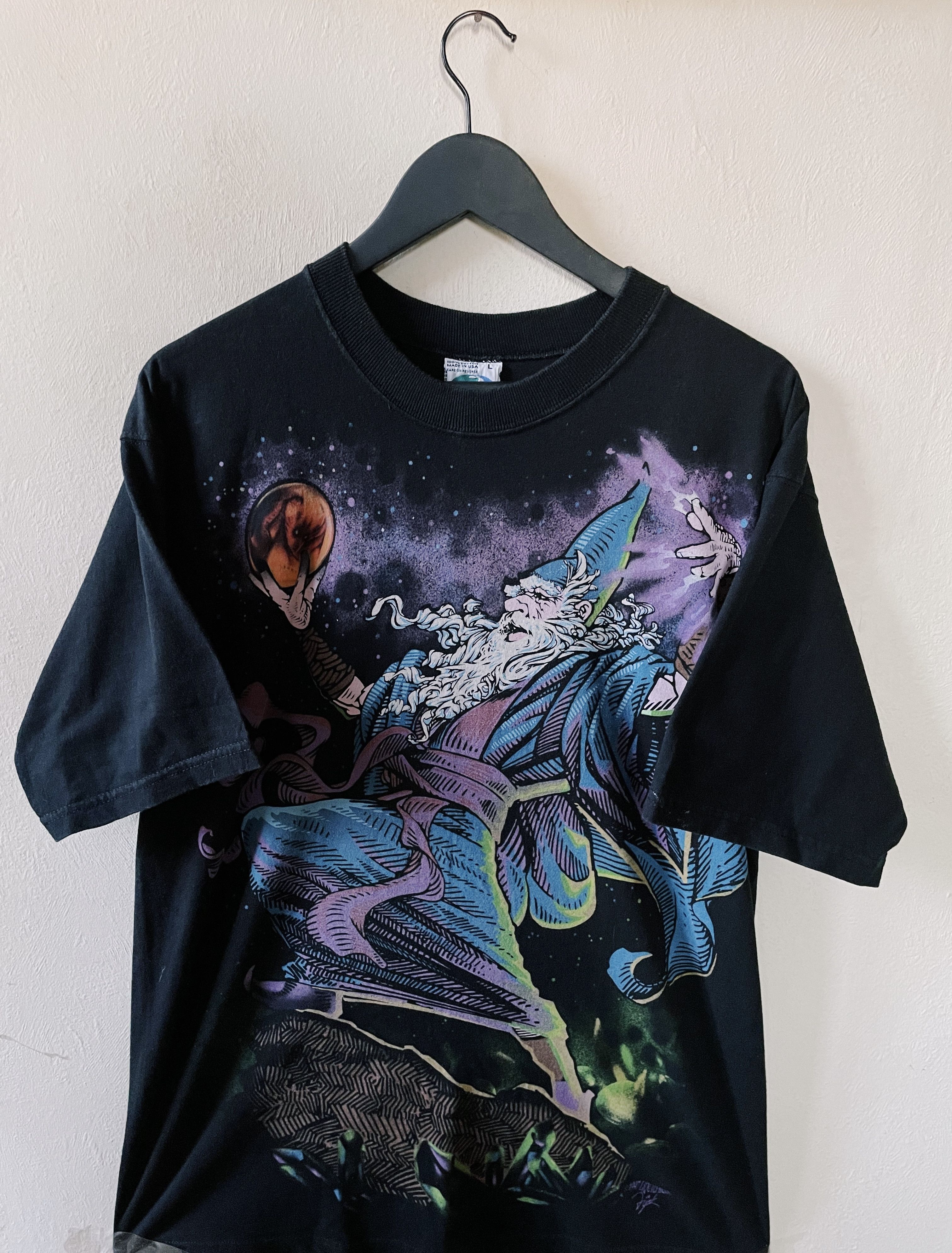 Liquid Blue Vintage Liquid Blue Wizard & Dragon Double Sided T-shirt Size US L / EU 52-54 / 3 - 1 Thumbnail