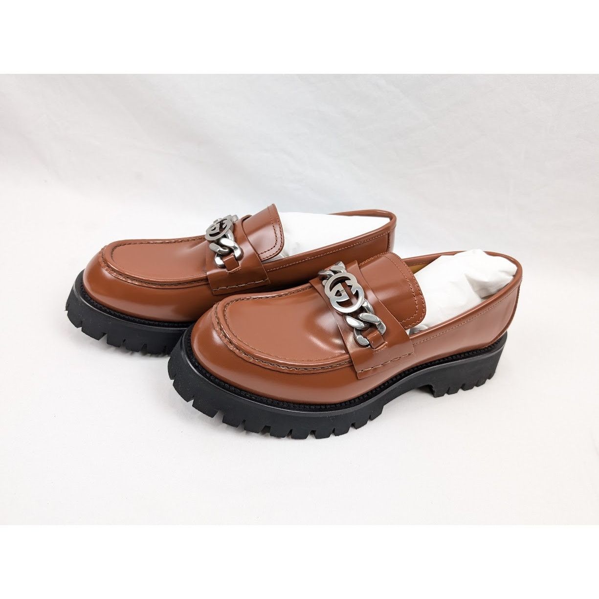 Gucci o1rshd1 Cordovan Lux Loafers in Rust Size US 12 / EU 45 - 18 Thumbnail