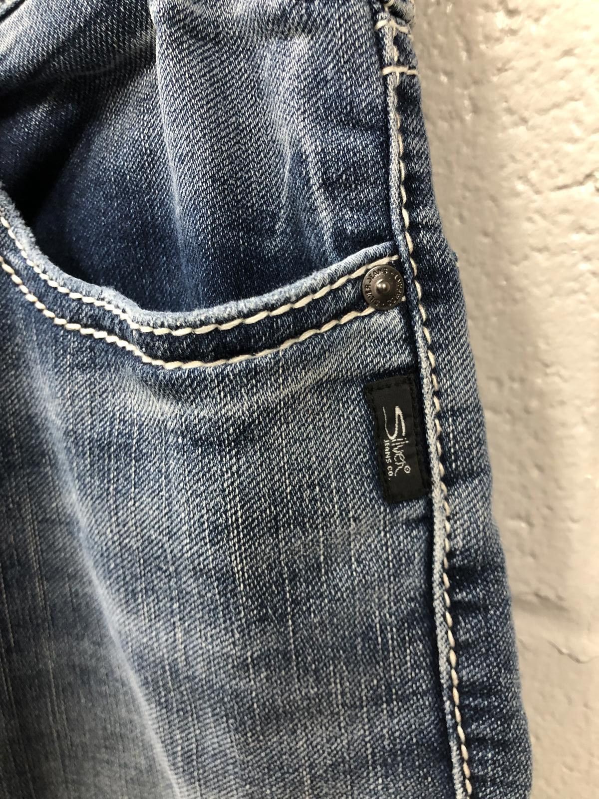 Silver Jeans Co. Silver Jeans Co. Men's Classic Denim Jeans - Distressed Blue Size US 33 - 3 Thumbnail