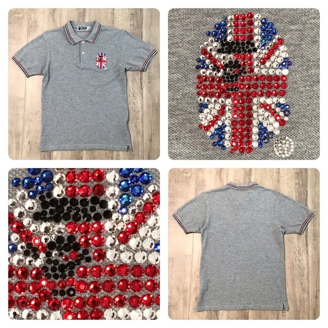 Bape × Swarovski BAPE × Swarovski Union Jack APE HEAD Polo Shirt APE NIGO Size US M / EU 48-50 / 2 - 1 Thumbnail