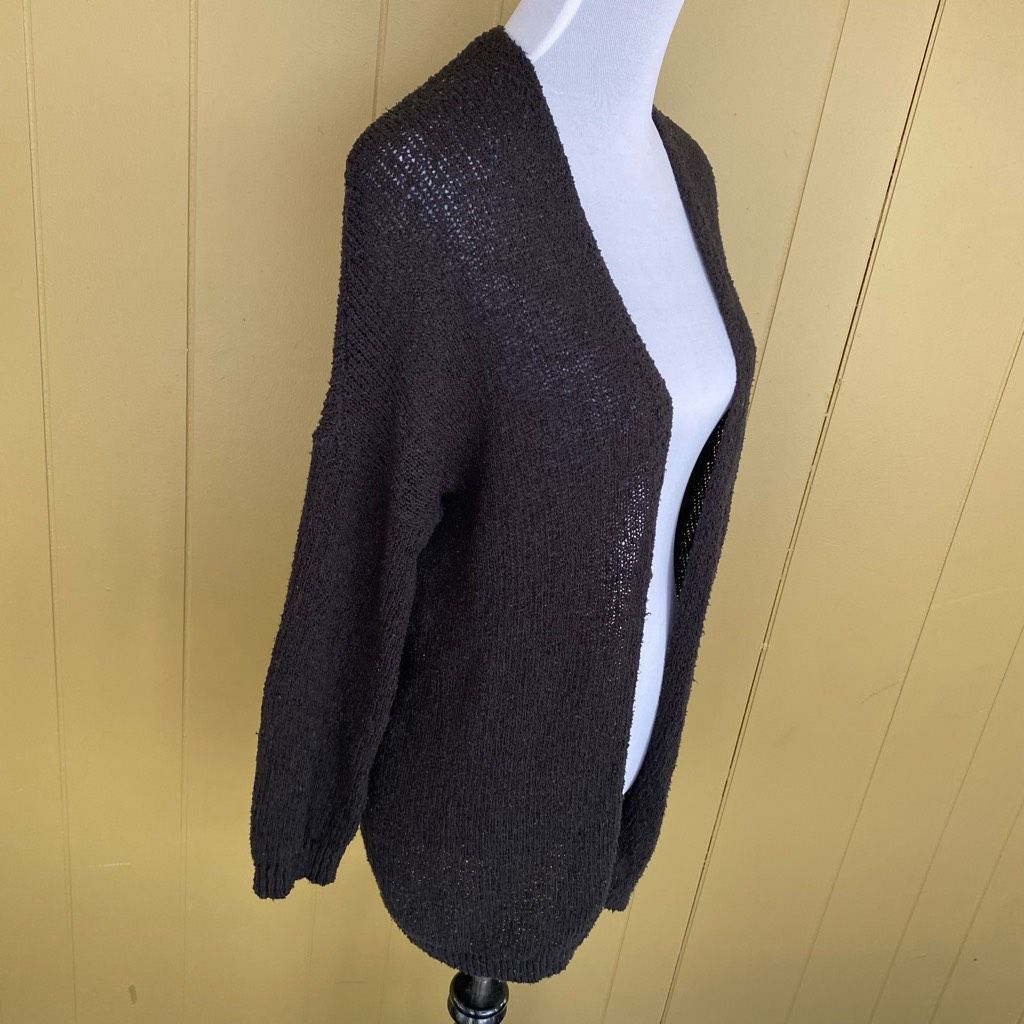 Mossimo Mossimo women S open front loose knit cardigan black Size S / US 4 / IT 40 - 3 Thumbnail