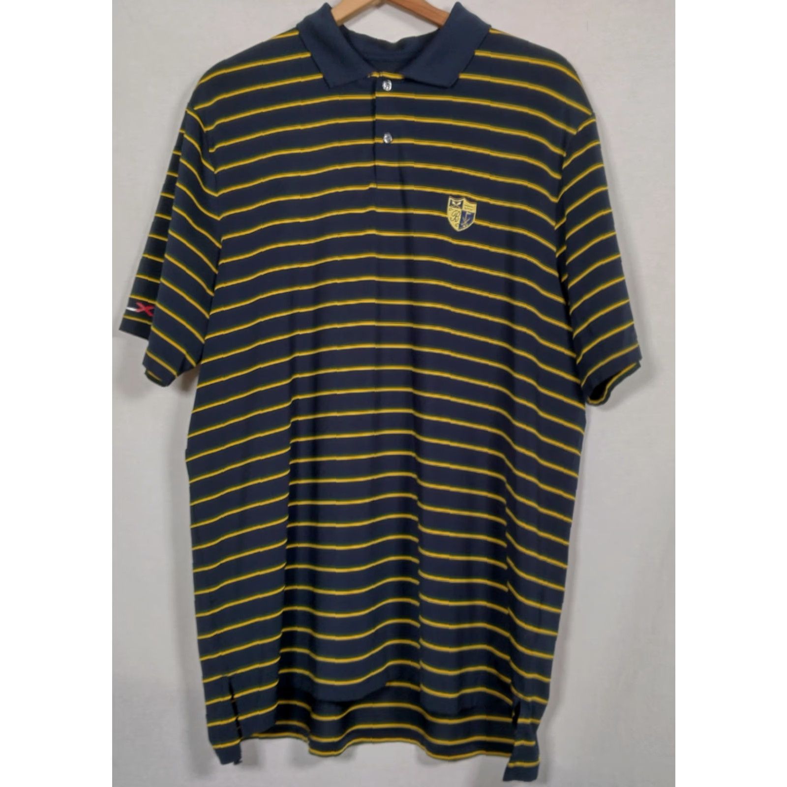 RLX Ralph Lauren VINTAGE RLX Ralph Lauren Polo Shirt Men XL Golf Course Logo Striped Blue Green Yellow Size US XL / EU 56 / 4 - 2 Thumbnail