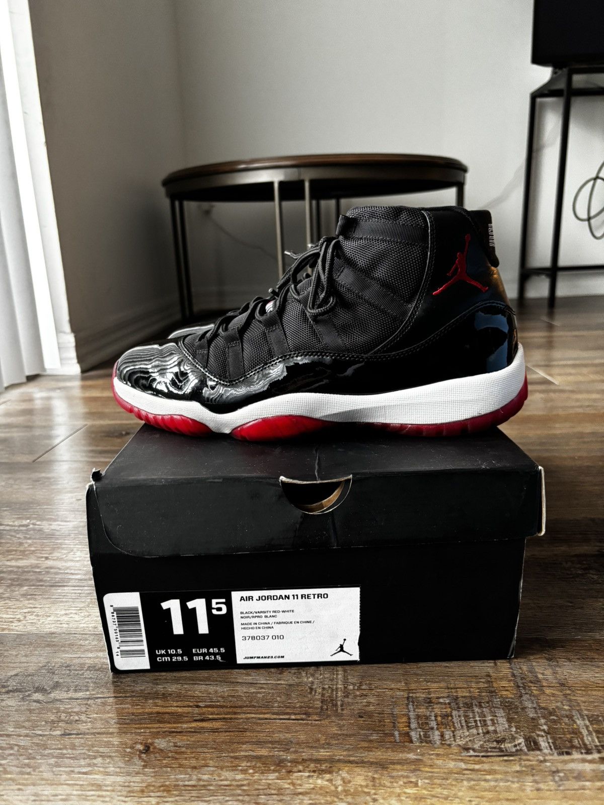 Jordan Brand 2012 Air jordan 11 “Bred” Size US 11.5 / EU 44-45 - 6 Thumbnail