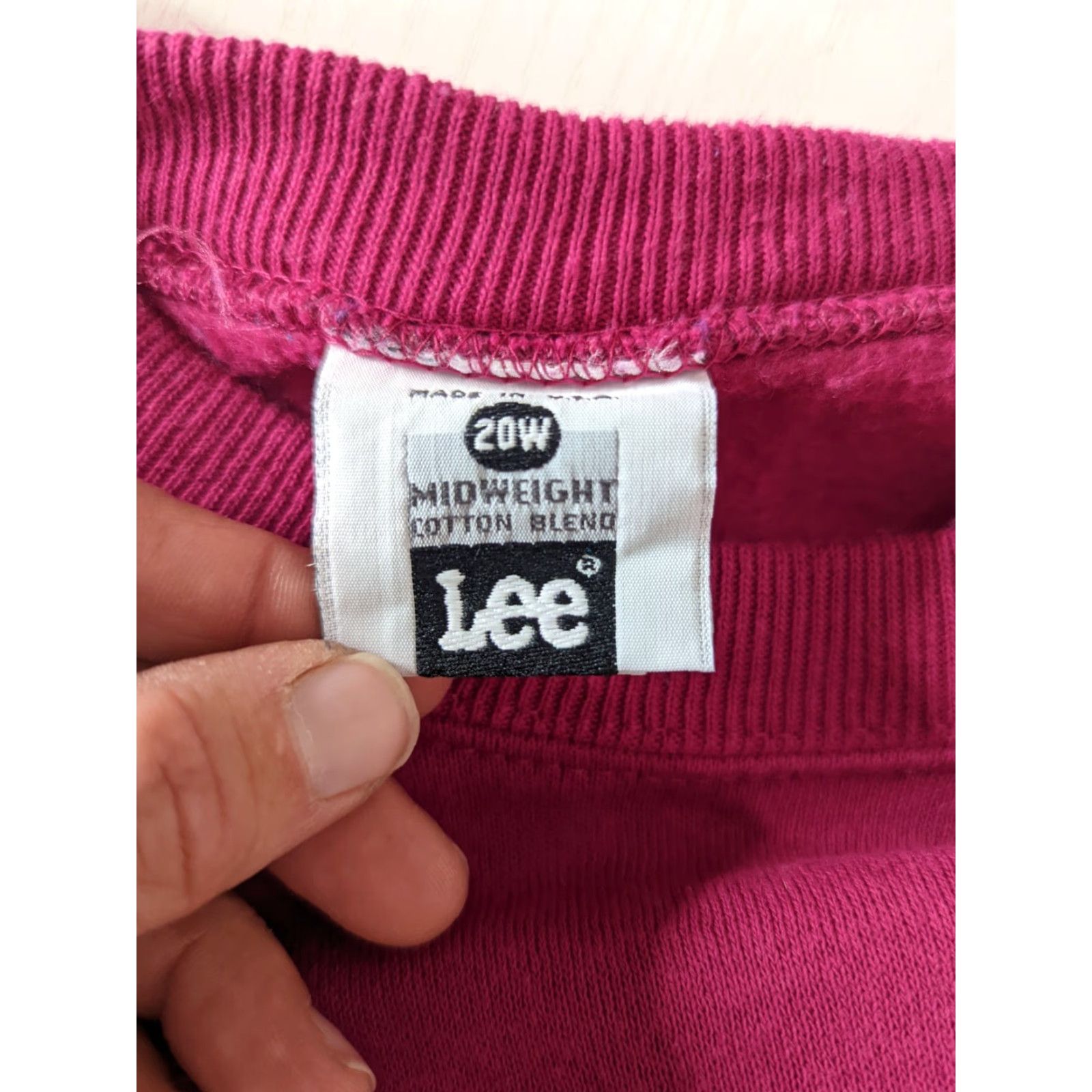 Lee VINTAGE Lee Raglan Sweatshirt Pink Magenta 90s XL USA Made Crew Neck Sweatshirt Unisex Adults Size XL / US 12-14 / IT 48-50 - 2 Thumbnail