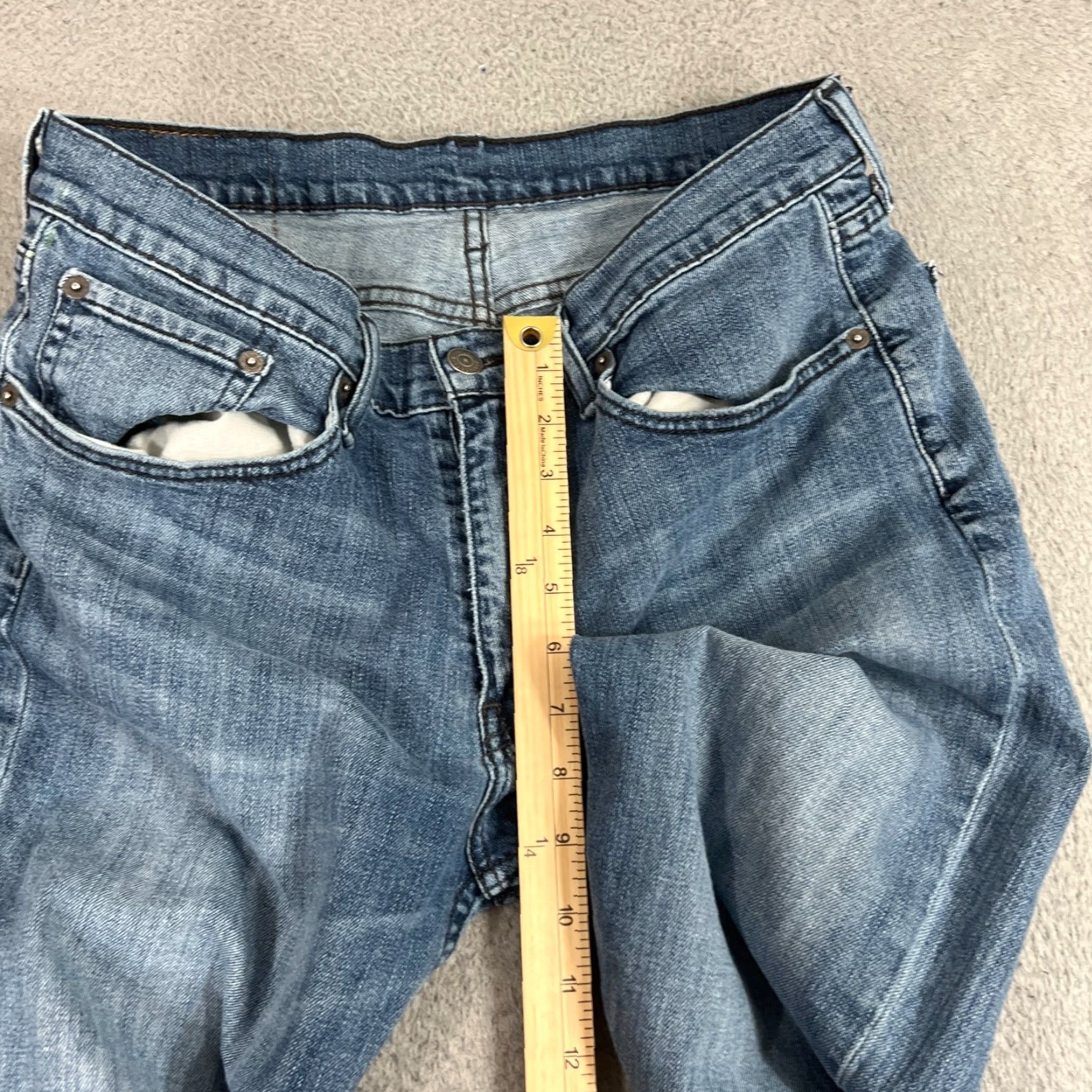 Levi's VINTAGE Levi's 514 Slim Straight Jeans Men’s 32x32 Blue Denim Mid Rise 90s Biker Style Size US 32 / EU 48 - 4 Thumbnail