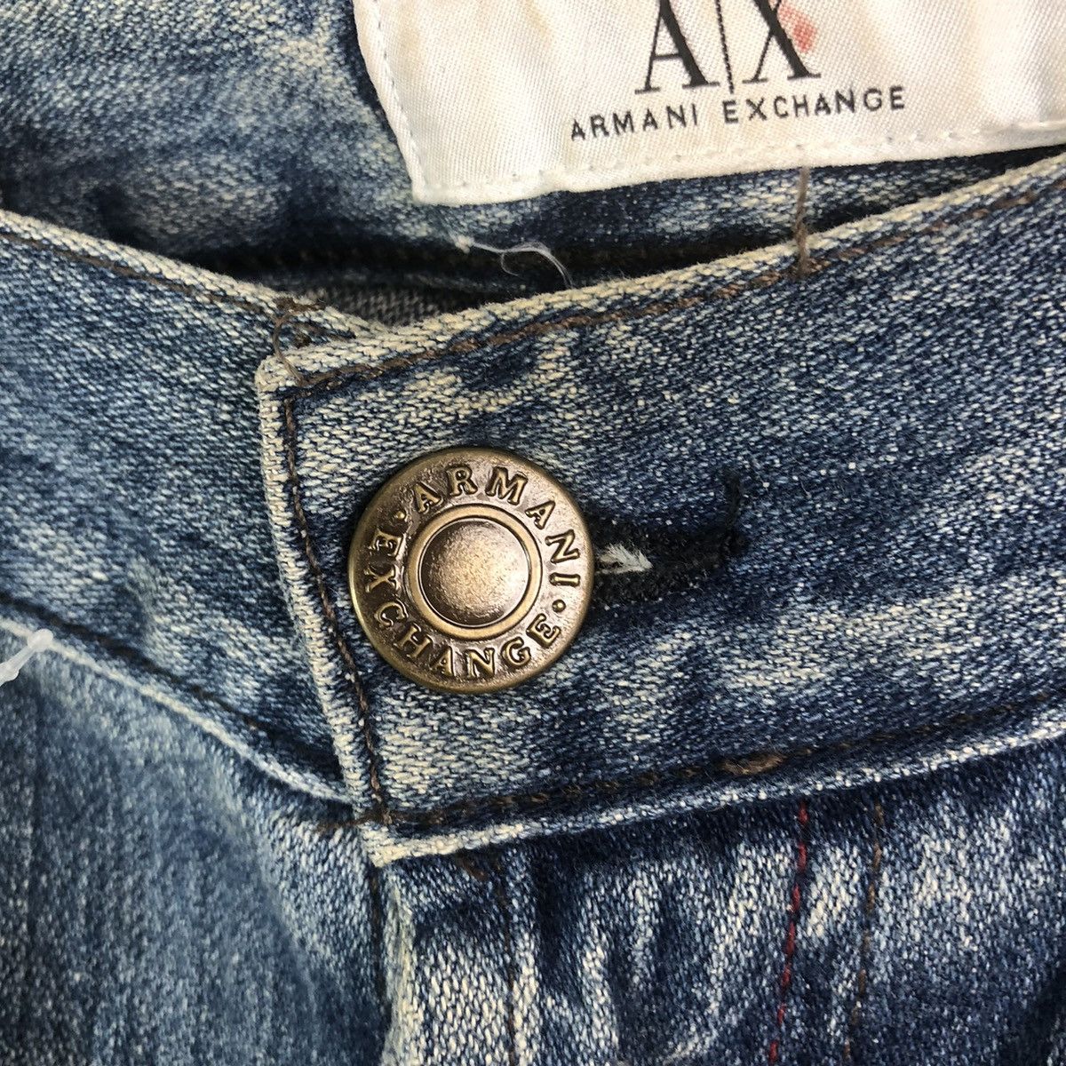 Armani Exchange DL Armani Exchange Blue Distressed Denim Pants #C277 Size US 34 / EU 50 - 12 Thumbnail