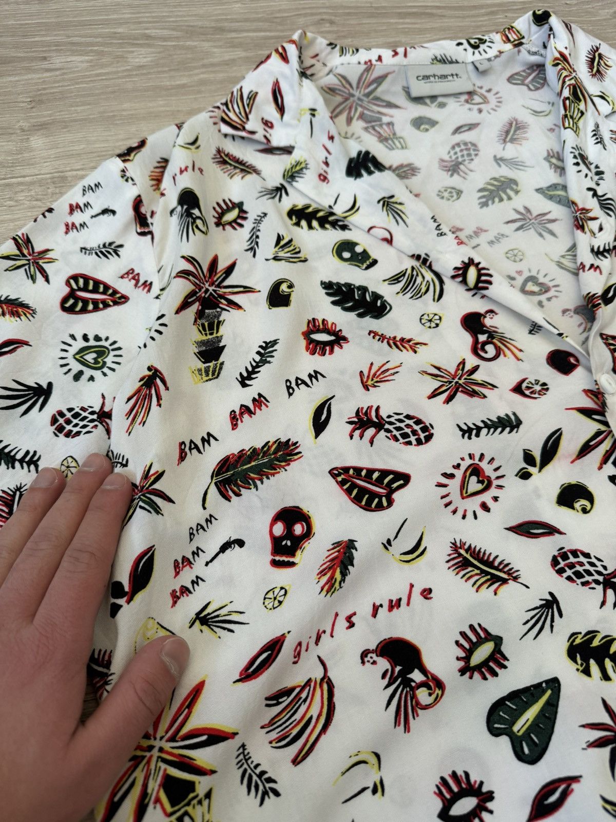 Carhartt × Carhartt Wip Carhartt WIP Overprinted W’ Molokai Short Sleeve Shirt Size L / US 10 / IT 46 - 3 Thumbnail