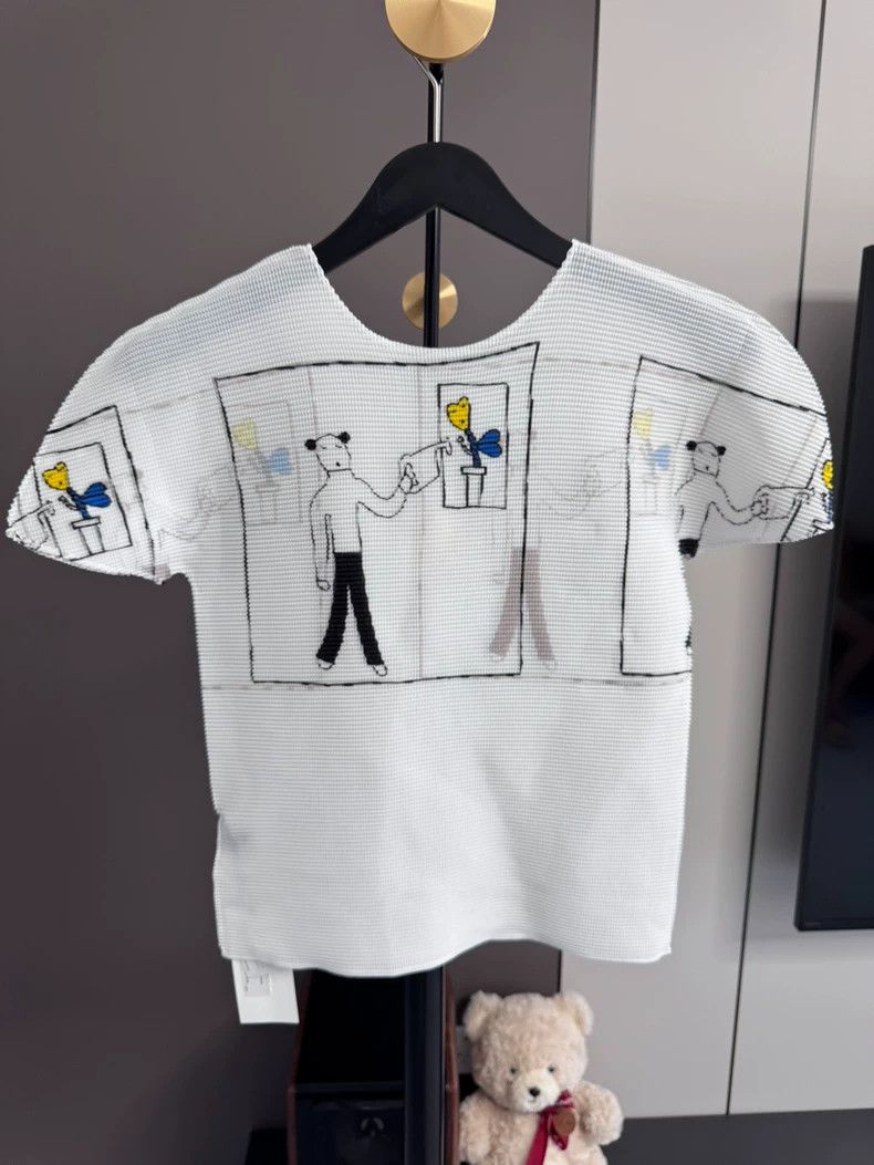 Issey Miyake Issey Miyake size:one size White round-neck short-sleeved Size XS / US 0-2 / IT 36-38 - 2 Thumbnail
