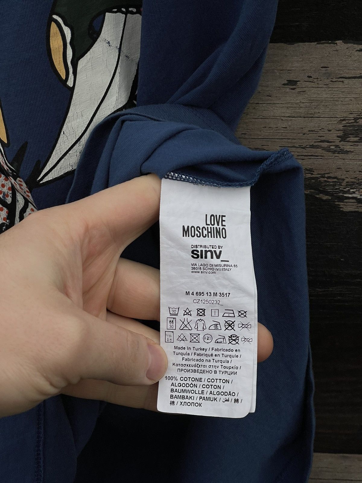 Ed Hardy × Moschino Love Moschino ed hardy style blue print t-shirt Size US M / EU 48-50 / 2 - 10 Thumbnail