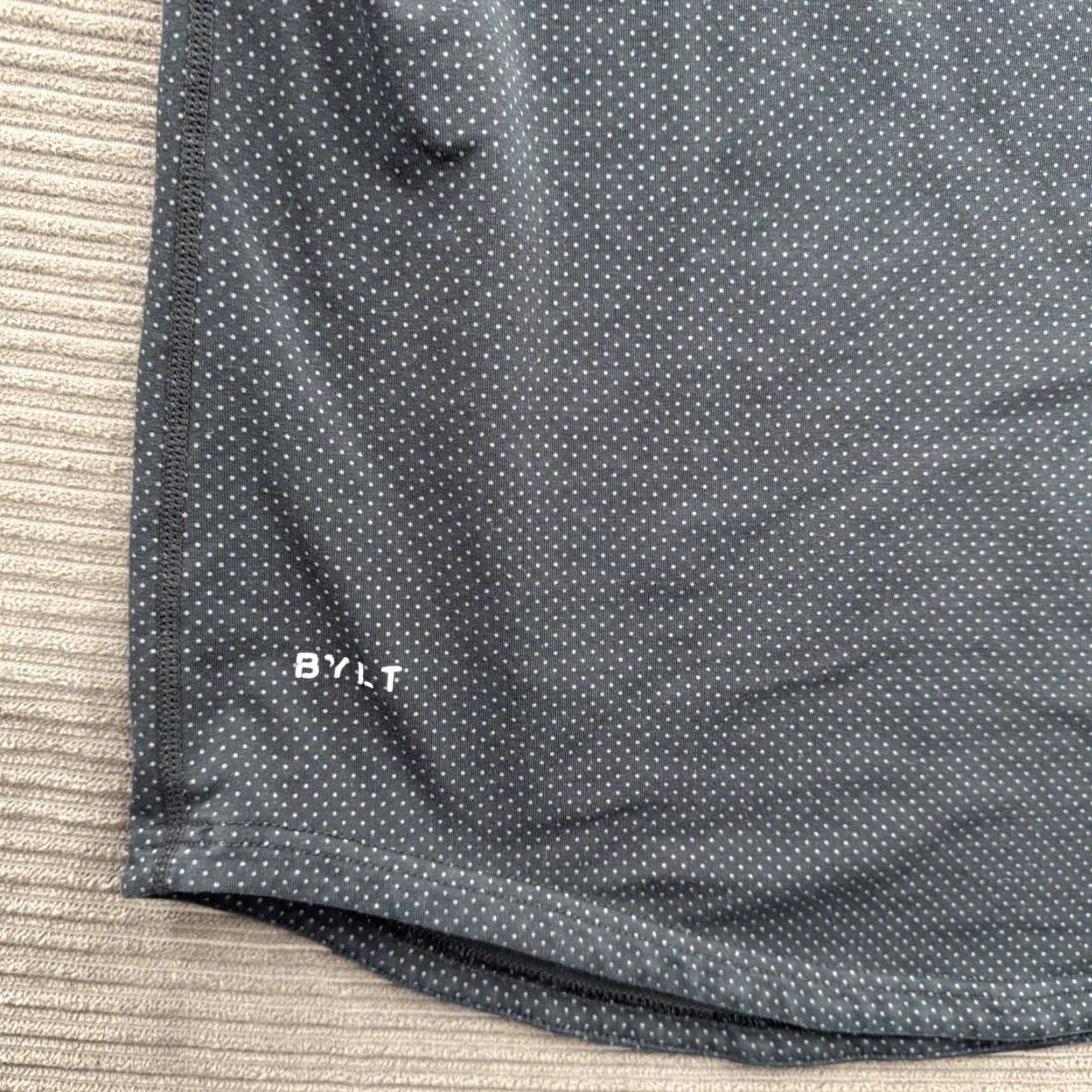 Vintage BYLT Drop Cut S/S Polo Shirt Men L Black Polka Dot Cotton Golf Golfing Polo Shirt Polo Shirt Men BYLT Black Polka Dot S/S Polo Shirt Size US L / EU 52-54 / 3 - 7 Thumbnail