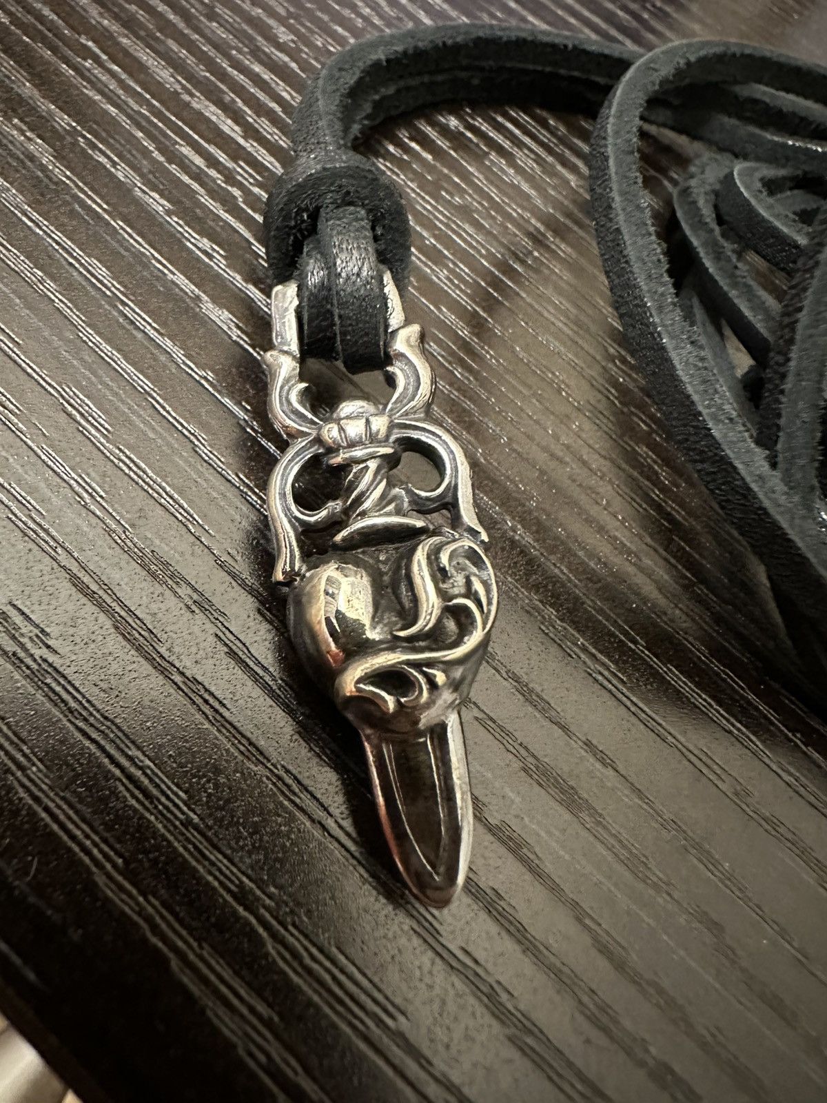 Chrome Hearts Chrome Hearts Dagger Heart Pendant Silver Pink