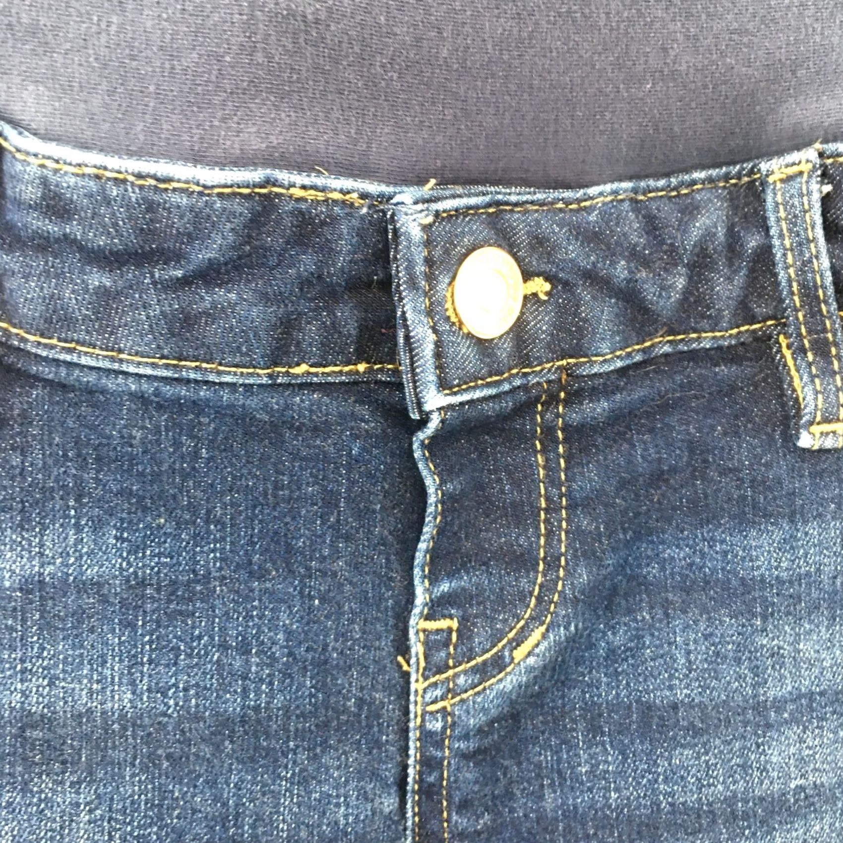 H&M H&M Mama Maternity Bermuda Shorts Womens 8 Blue Dark Wash Denim Cuffed Striped? No. Size 30" / US 8 / IT 44 - 3 Thumbnail