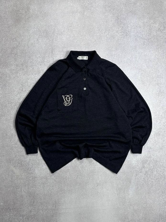 Versace Vintage 90's Versace Studio Knit Polo Sweater Rare M Size US M / EU 48-50 / 2 - 1 Thumbnail