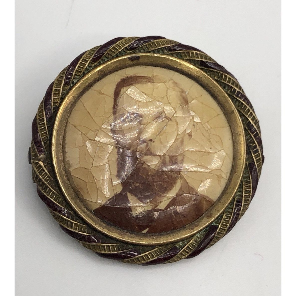 Other Antique Victorian Mourning Jewelry Tin Type Picture Photo En Size ONE SIZE - 3 Thumbnail