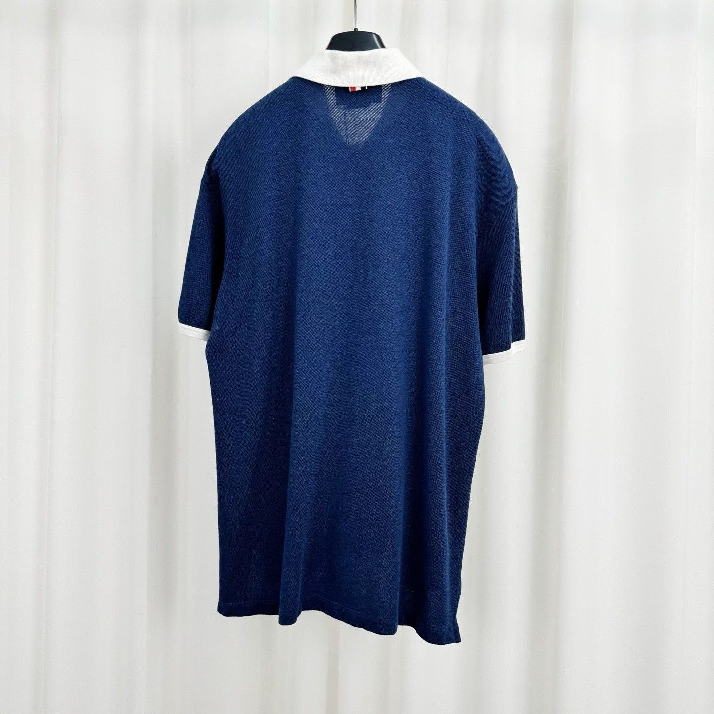 Thom Browne Thom Browne Runway Denim Blue Polo Short-Sleeve Size US M / EU 48-50 / 2 - 2 Thumbnail