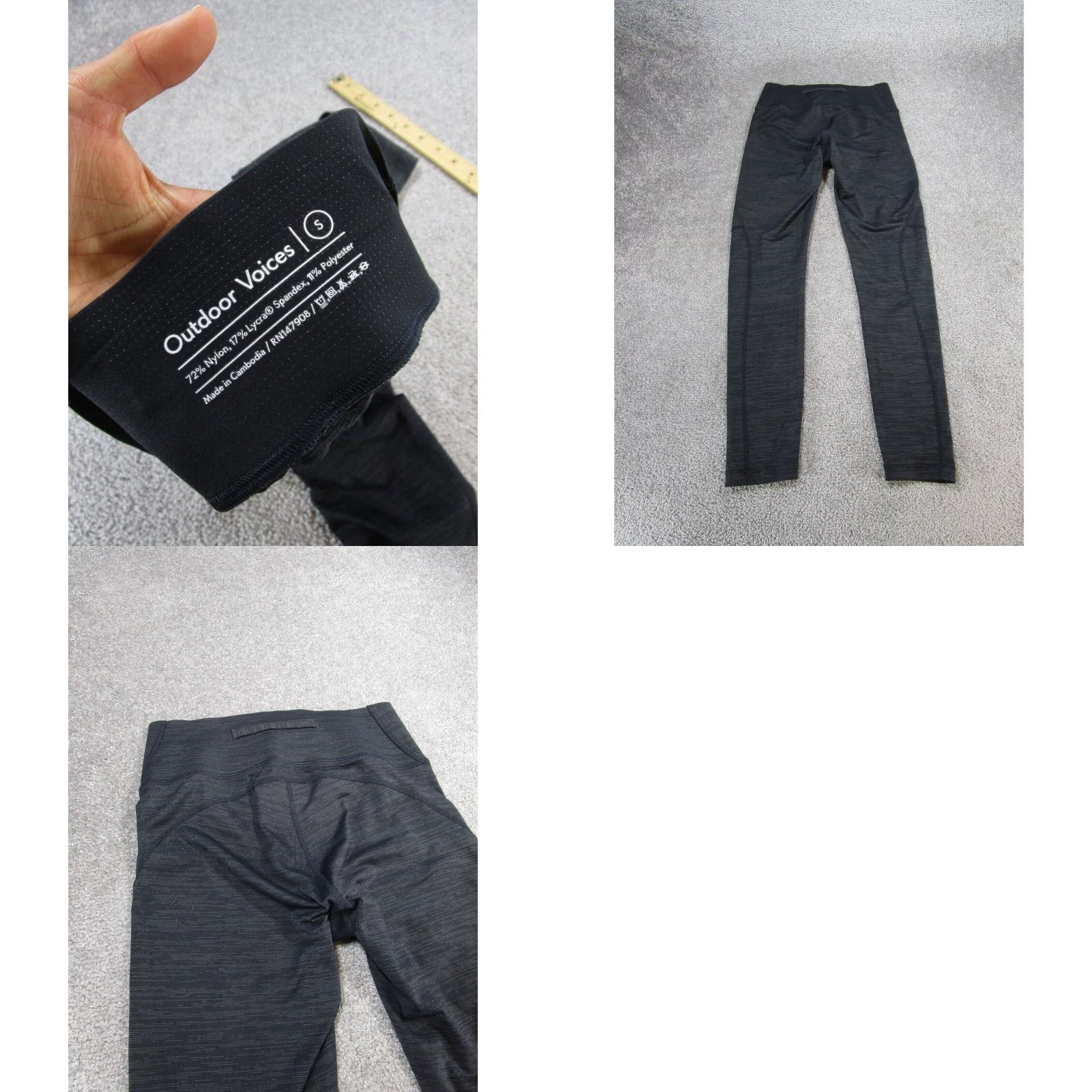 Outdoor Voices Outdoor Voices Womens Gray Crop Leggings Small Size 28" / US 6 / IT 42 - 8 Thumbnail