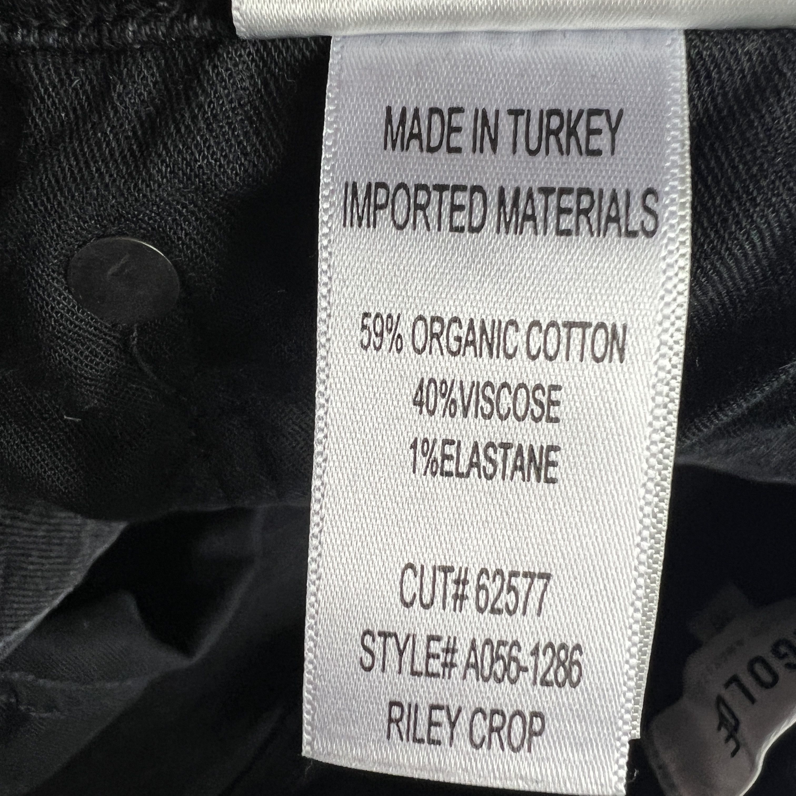 Agolde AGOLDE Jeans Riley Crop Mid Rise Straight Black Faded Denim Size 26" / US 2 / IT 38 - 10 Thumbnail