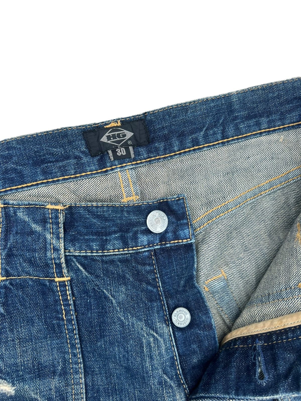 Hysteric Glamour Vintage HG Distress Rips Dirty Mud Denim Bush Jeans Size US 30 / EU 46 - 5 Thumbnail