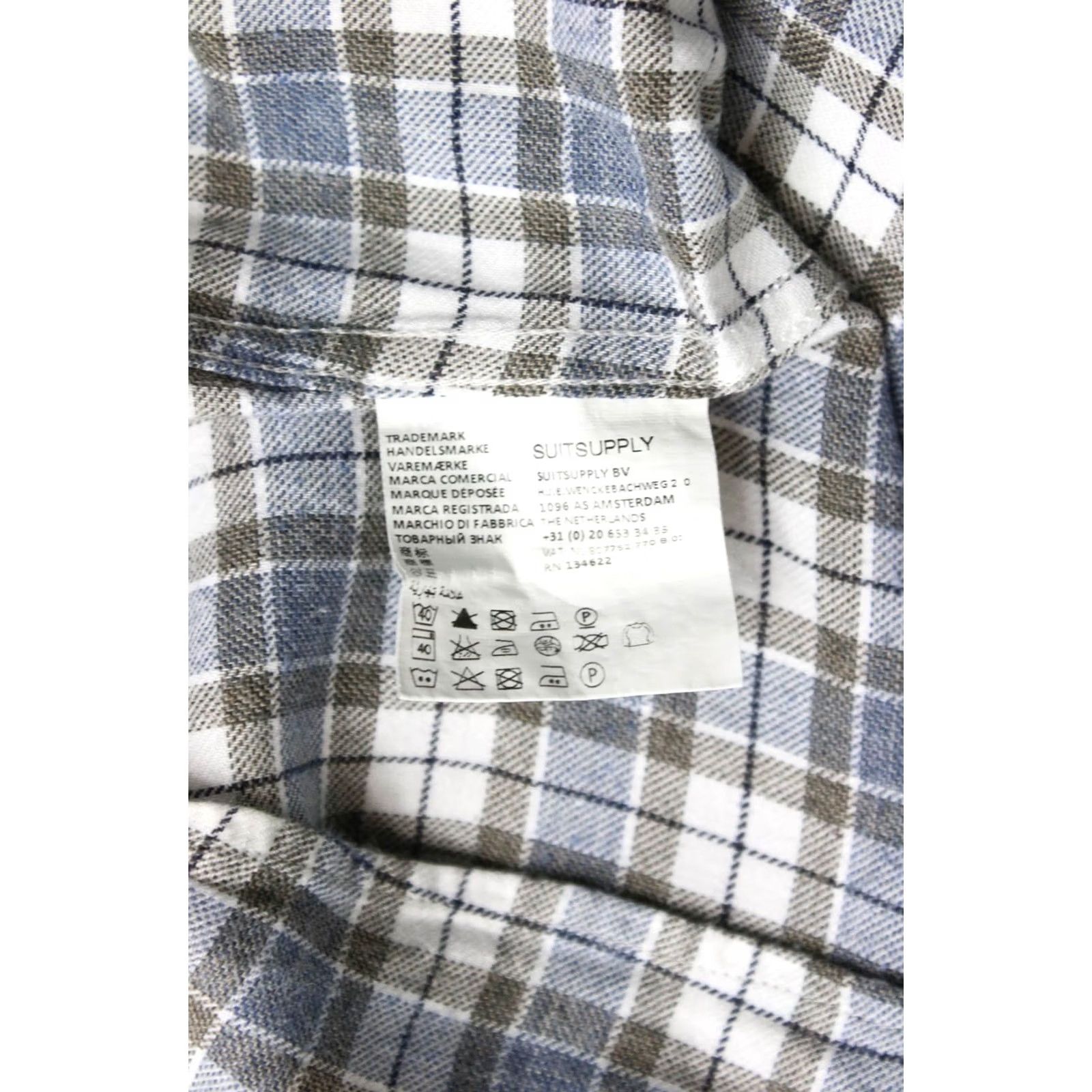 Suitsupply Suitsupply Egyptian Cotton Slim Fit Shirt Men 40 / 15 3/4 Plaid Button-Up Shirt Slim Fit Mens Plaid Cotton Slim Fit Shirt Size US L / EU 52-54 / 3 - 7 Thumbnail