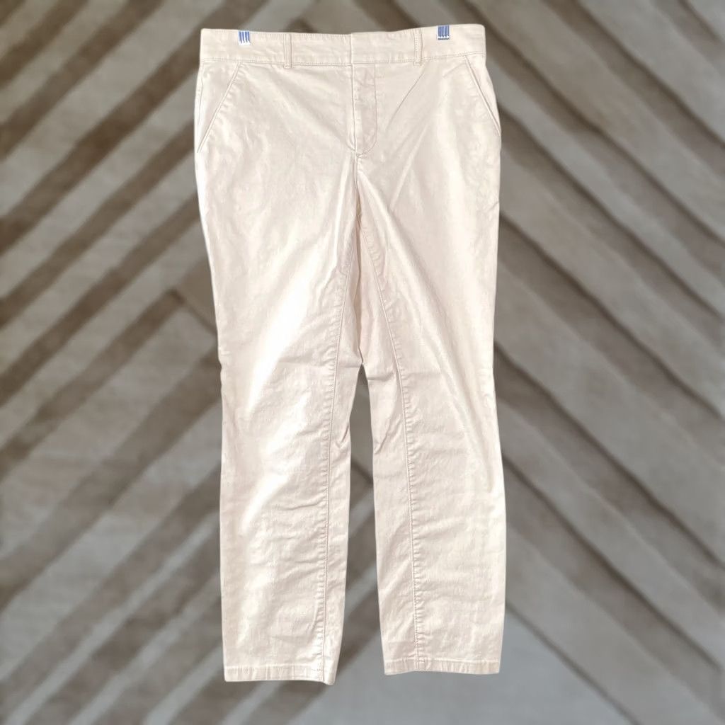 Loft LOFT Womens Pants Tan Mid Rise Straight Chino Stretch 8 Size 30" / US 8 / IT 44 - 1 Thumbnail