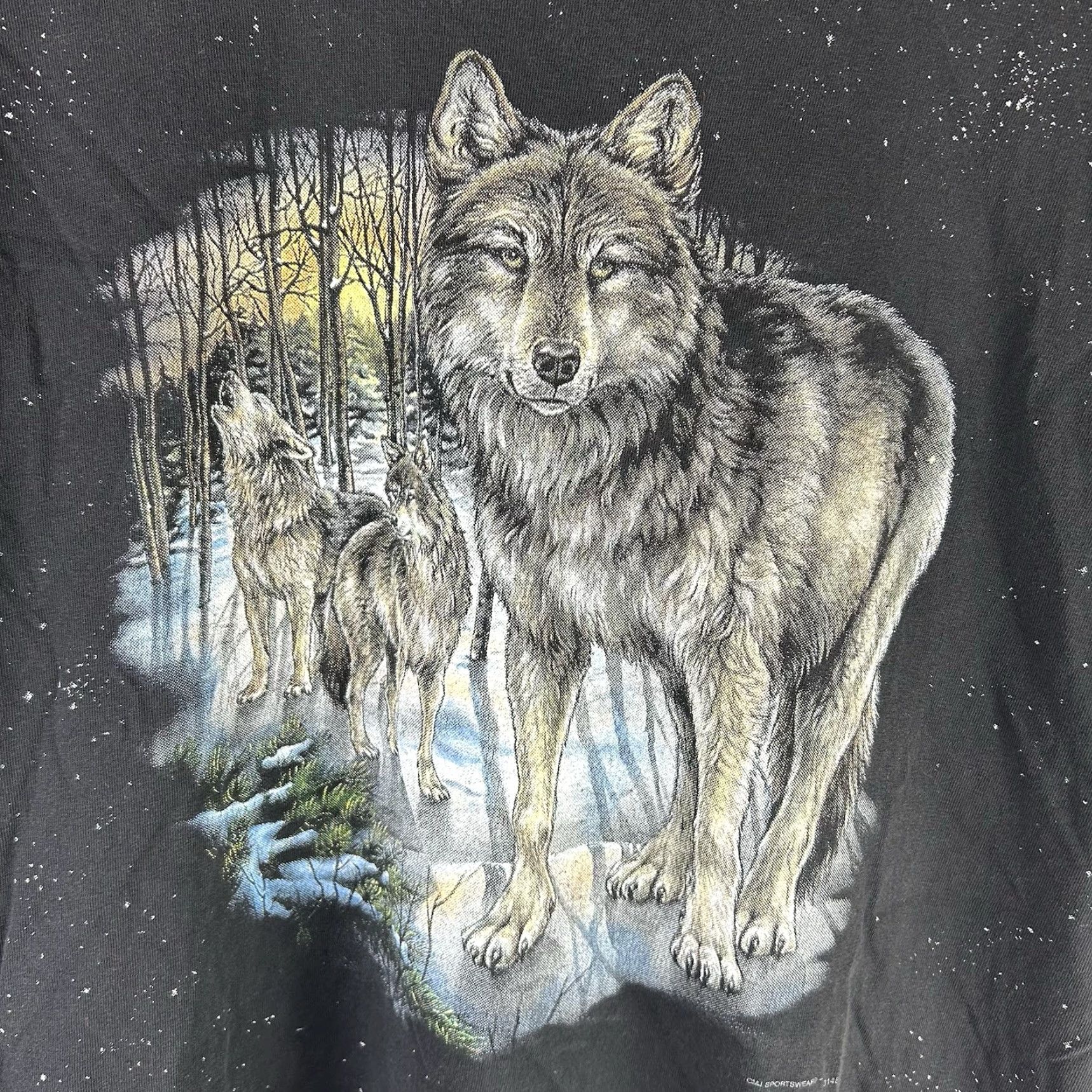 Vintage VINTAGE Wolf Wilderness Arkansas Graphic Single Stitch XL Splatter AOP T Shirt USA Mens Size US XL / EU 56 / 4 - 2 Thumbnail