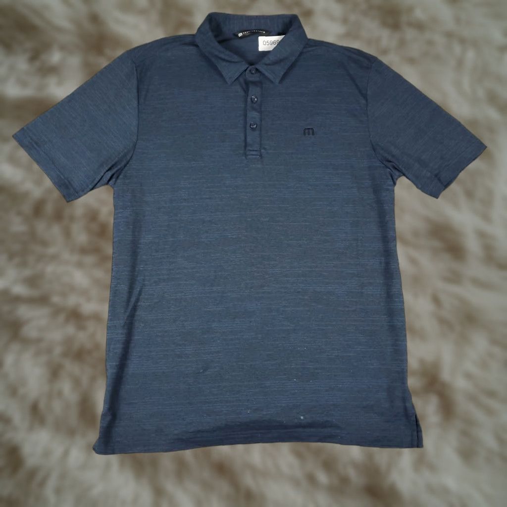 TravisMathew Travis Mathew Polo Shirt Mens Large Blue Golf Casual Short Sleeve Solid Activewear Size US L / EU 52-54 / 3 - 1 Thumbnail
