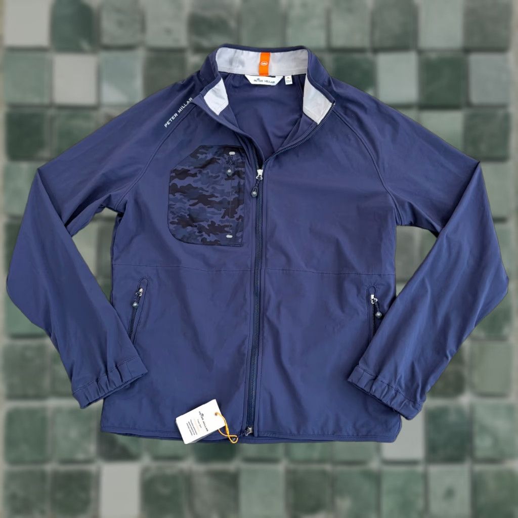 Peter Millar Peter Millar Flex Adapt Windcheater Shell Jacket Navy Men M Regular Zip Full Zip 4-Way Stretch Windbreaker Casual Workwear Golf Walking NWT Size US M / EU 48-50 / 2 - 1 Thumbnail