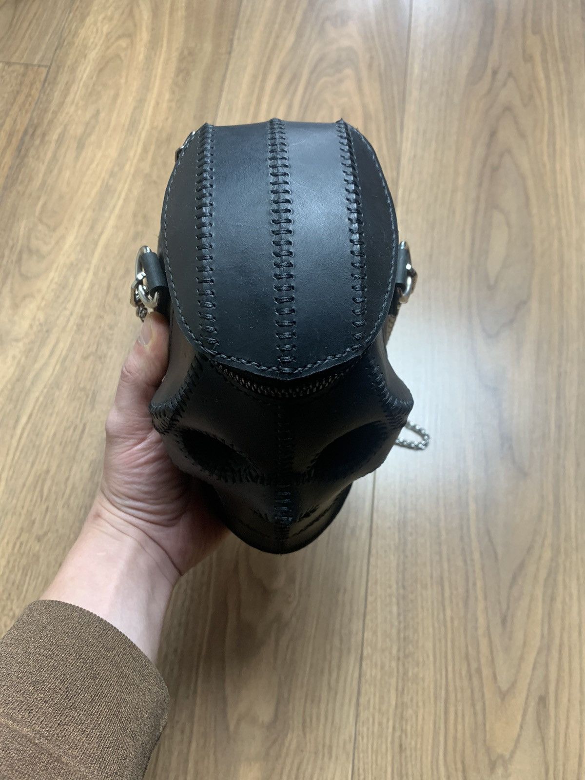 Handmade Handmade leather skull bag made of genuine leather Size ONE SIZE - 4 Thumbnail