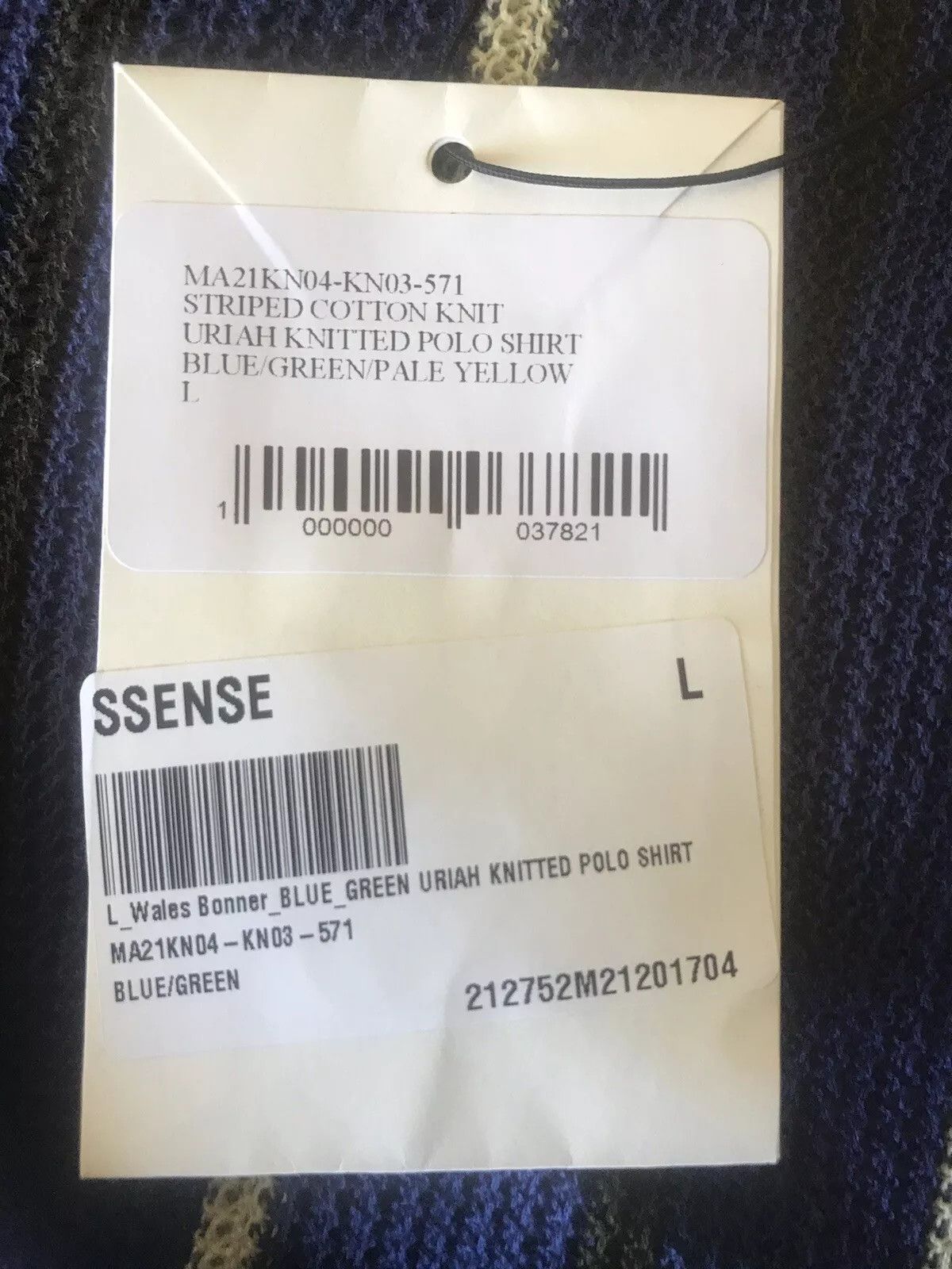 Wales Bonner Wales Bonner Blue Uriah Knitted Long Sleeve Polo Size US L / EU 52-54 / 3 - 6 Thumbnail