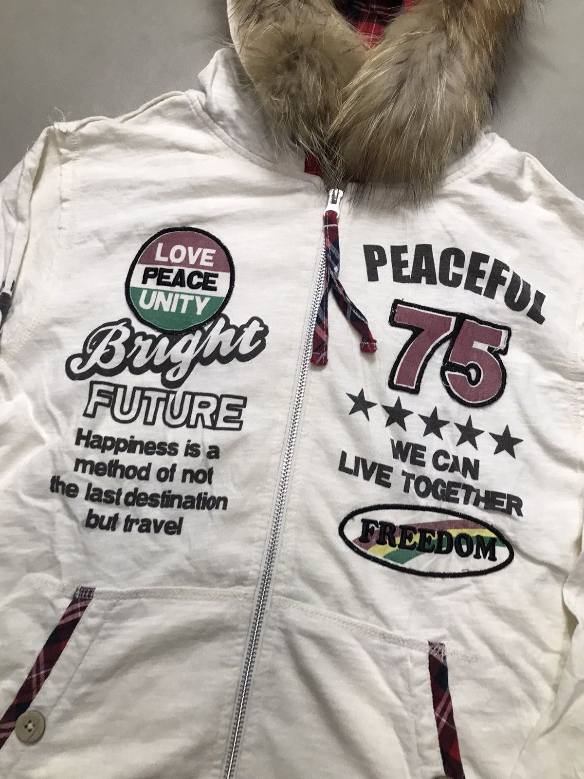 Hysteric Glamour Japanese Poem surf Fur Hoodie Peace and love Size US M / EU 48-50 / 2 - 3 Thumbnail