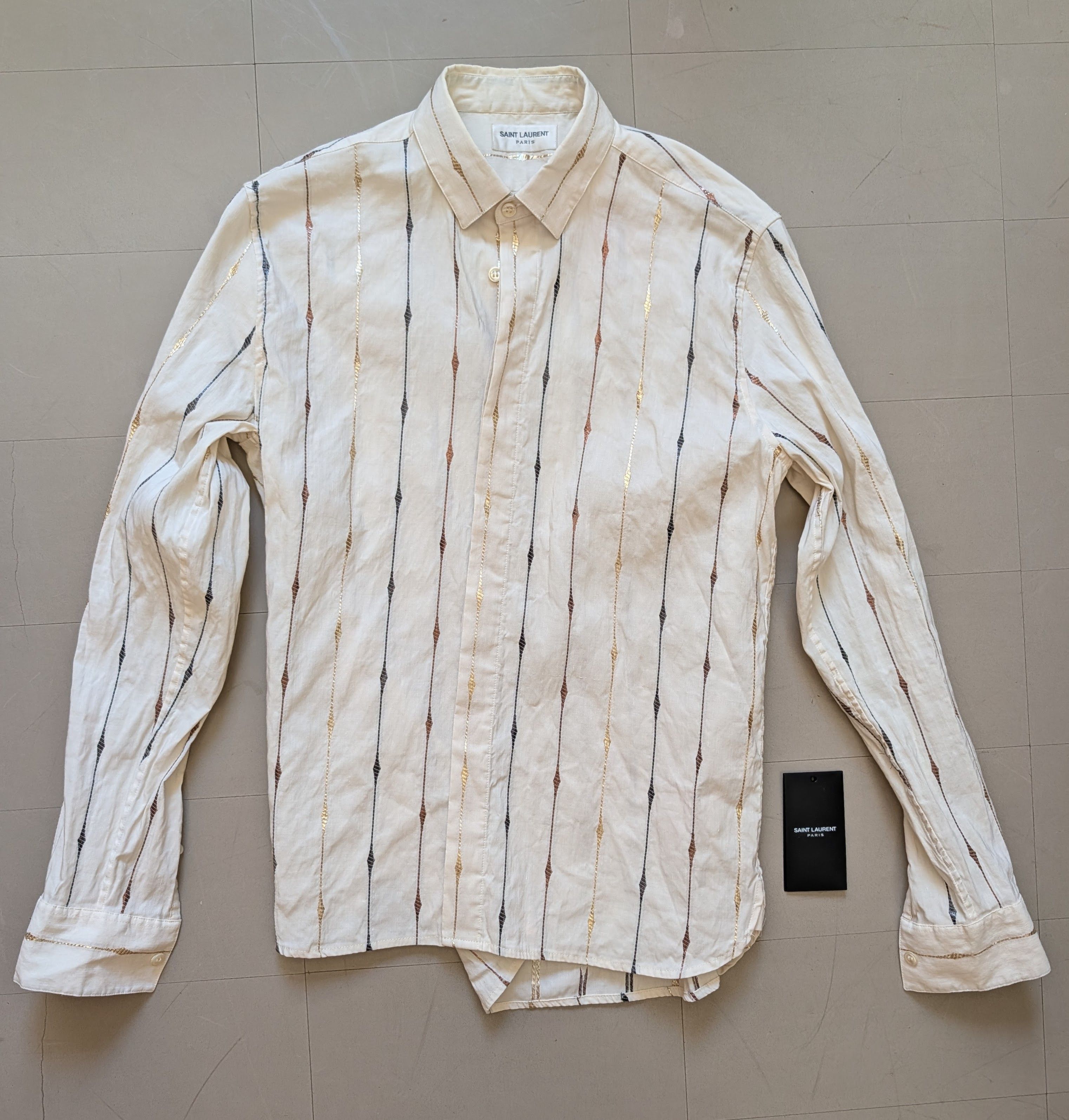 Saint Laurent Linen Cotton Metallic shirt