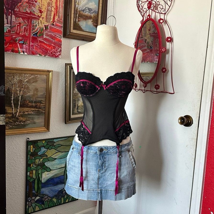 Other ava rose purple black corset tank top bustier Size M / US 6-8 / IT 42-44 - 1 Thumbnail