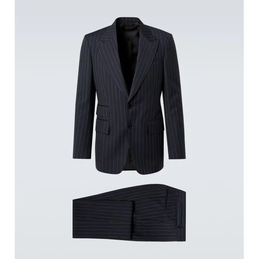Tom Ford o1loc1c0625 2LAP01 Wool Check Atticus Suit in Blue Size US XXL / EU 58 / 5 - 1 Thumbnail