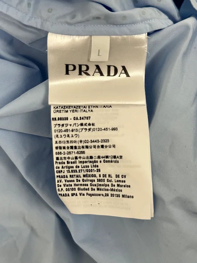 Prada SS2022 Prada Baby Blue Signature Studded Jacket Size US M / EU 48-50 / 2 - 13 Thumbnail