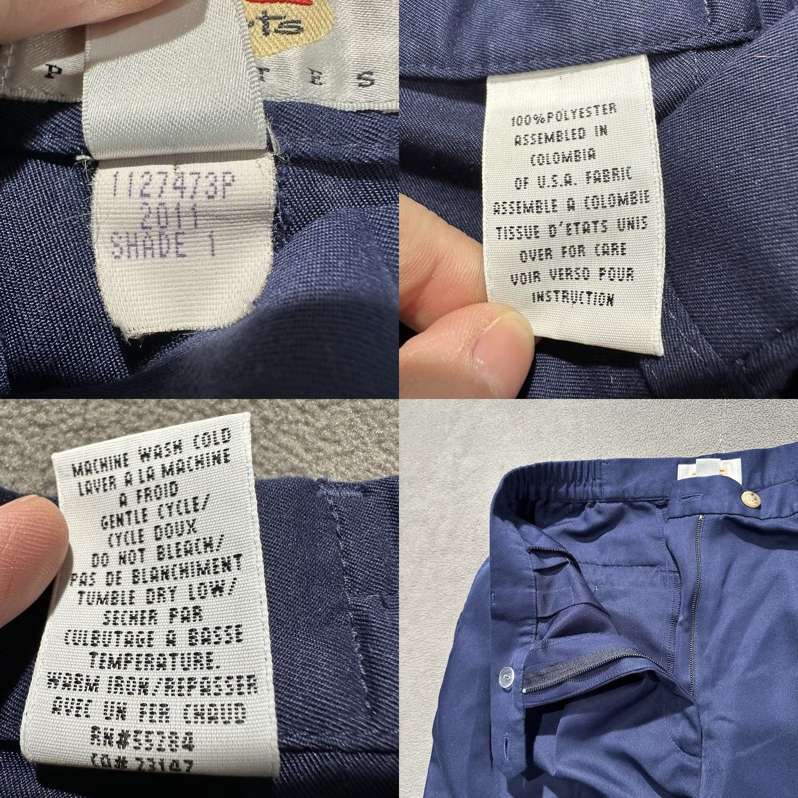 Talbots Talbots Womens Pants 8P Navy Blue Double Pleated Stretch Office Trouser Size 30" / US 8 / IT 44 - 8 Thumbnail
