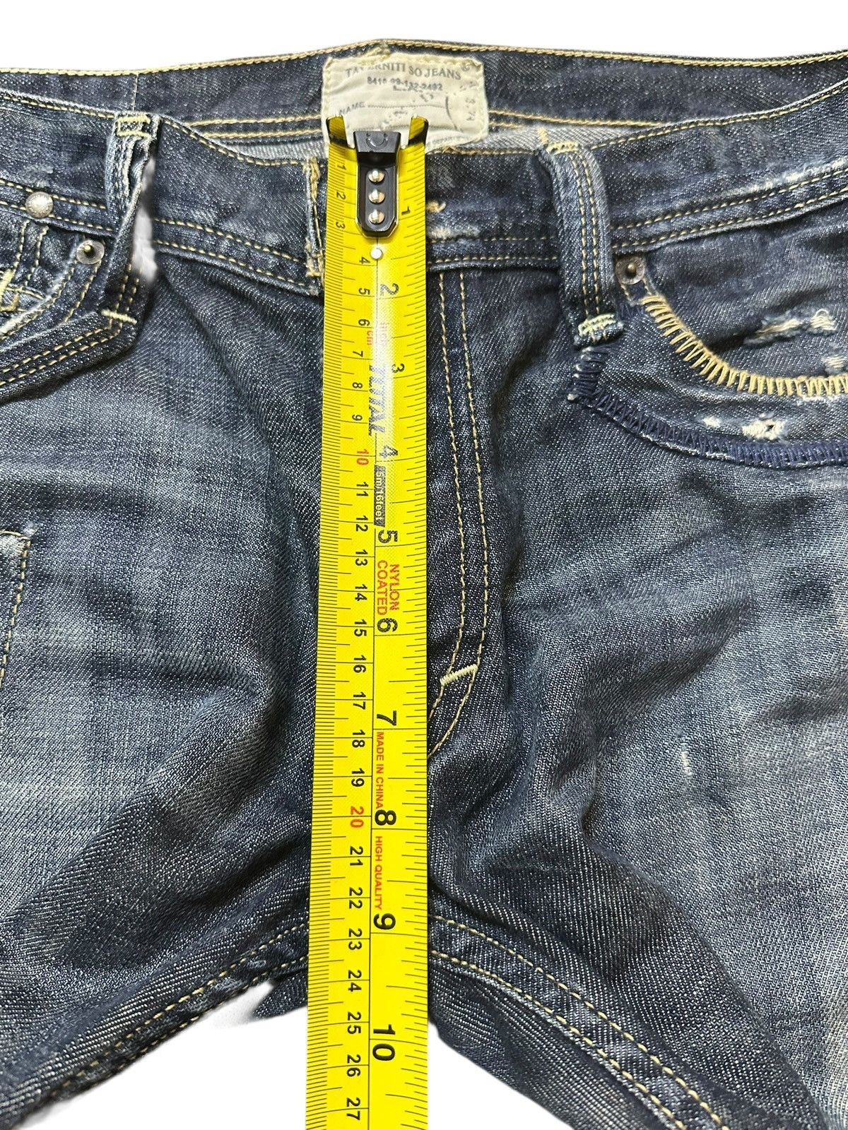Taverniti Vintage Italy Taverniti Blue Wash Style Wide Leg Jeans Size US 31 - 16 Thumbnail