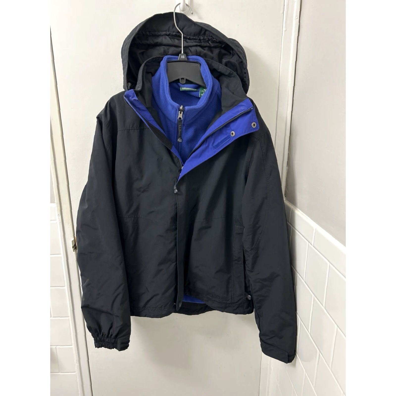 Vintage VTG LL Bean 3-in-1 Jacket Mens Small Black Blue Trail Fleece Liner 0BCY9 Size US S / EU 44-46 / 1 - 2 Thumbnail