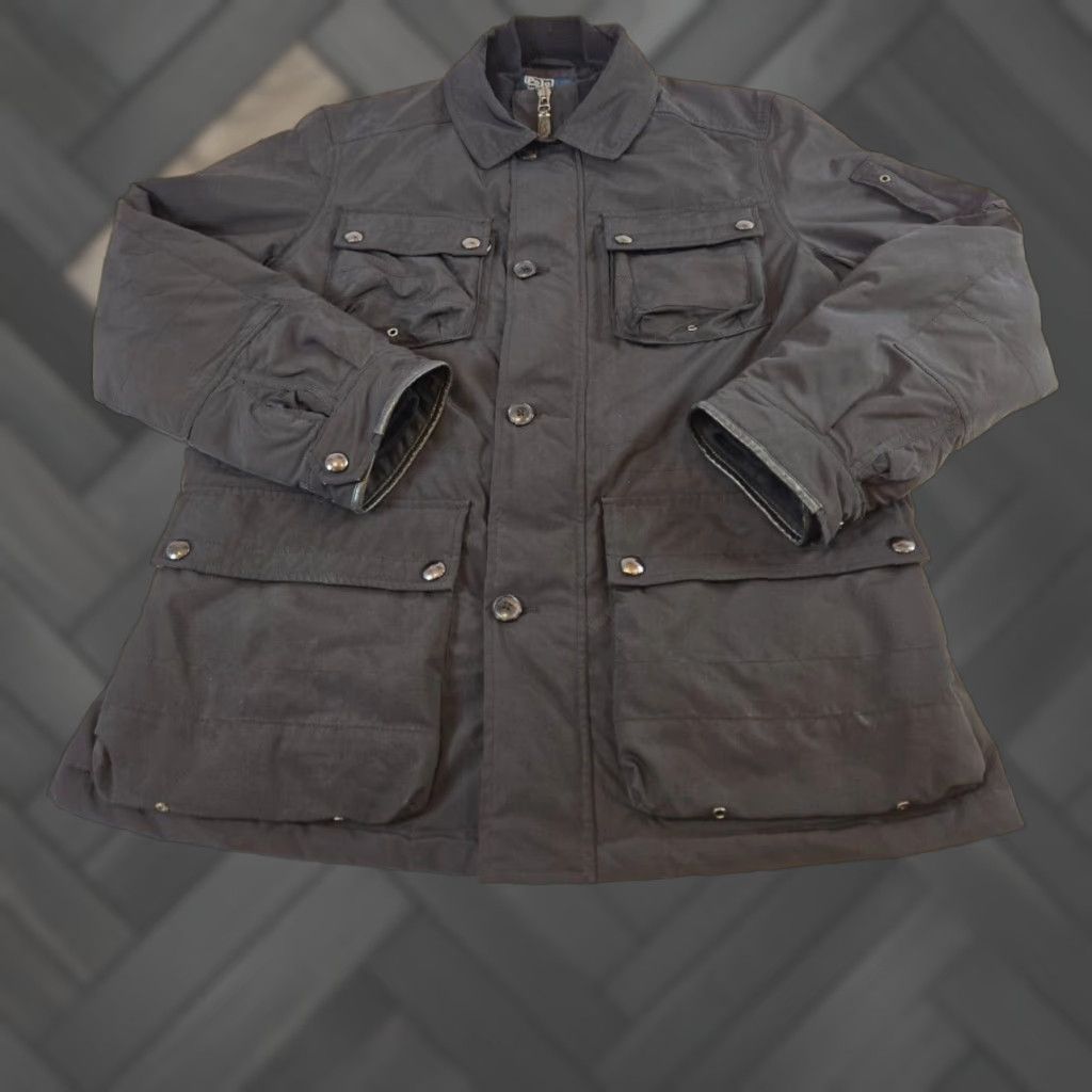 Polo Ralph Lauren VINTAGE Polo Ralph Lauren Coat Military Jacket Hooded Insulated Black 2XL Men’s Leather Trim Stand-Up Collar Full Zip Pockets Size US XXL / EU 58 / 5 - 1 Thumbnail