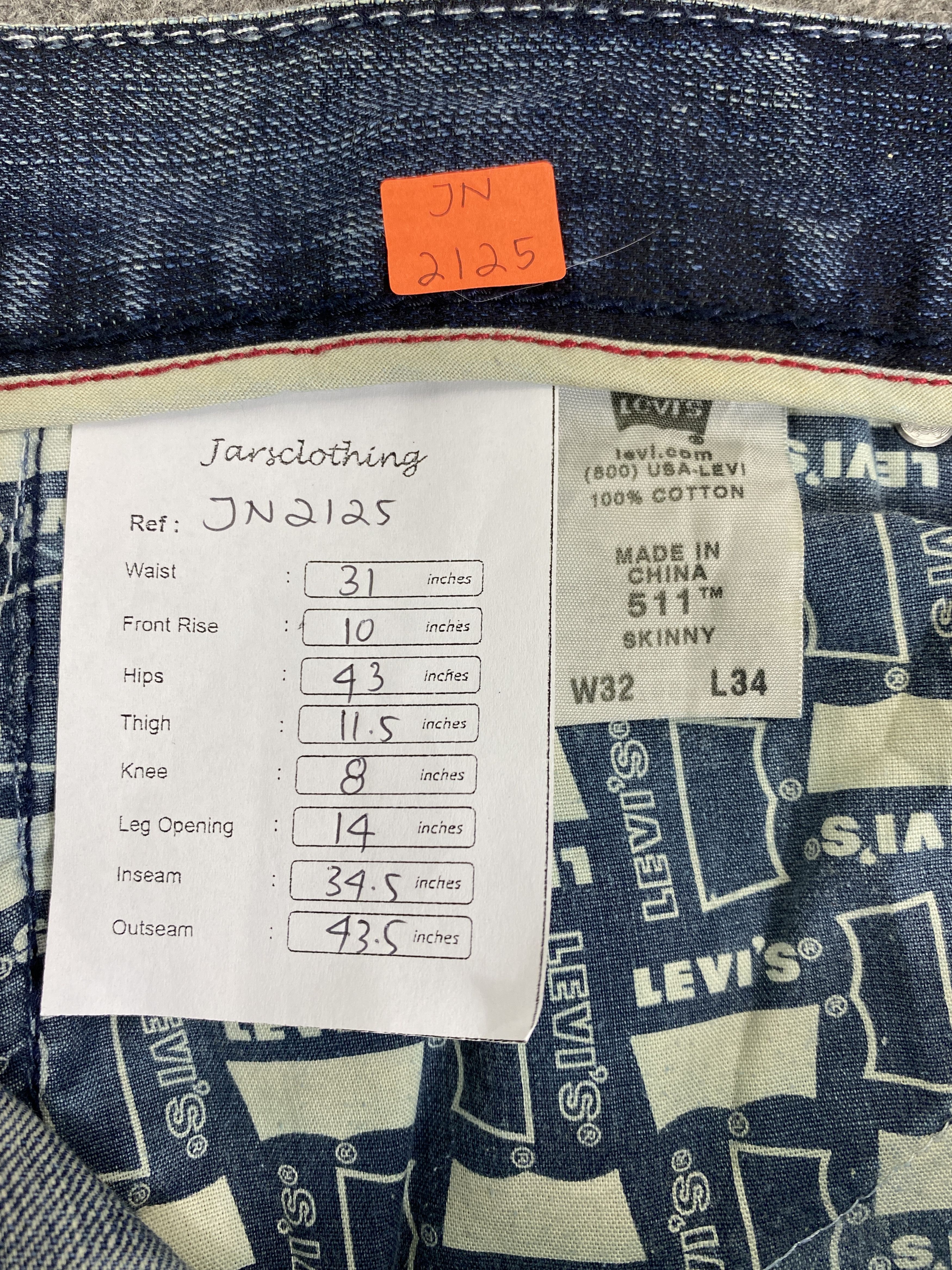 Levi's Distressed Blue Levi's 511 Jeans 31x34.5 Denim -JN2125 Size US 31 - 8 Thumbnail