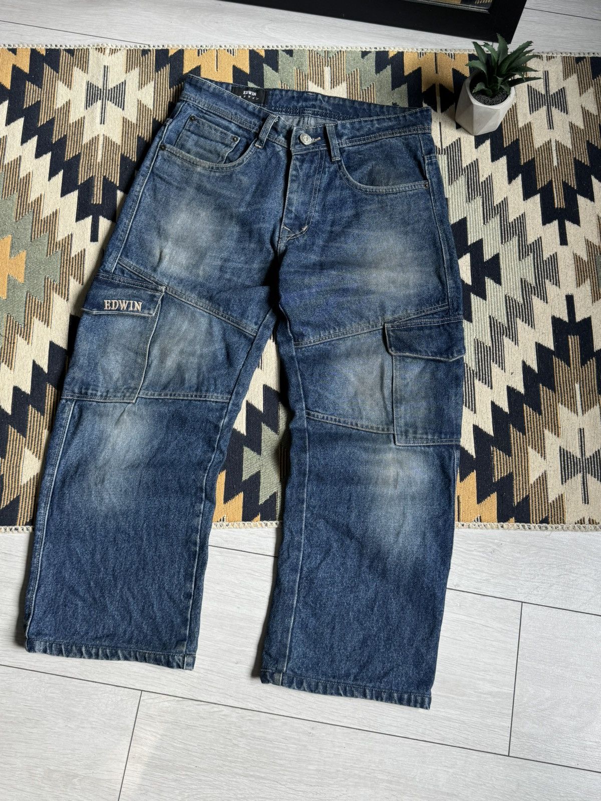 Edwin ❗️RARE❗️Edwin Cargo Denim Y2K Japan Style Jeans Size US 30 / EU 46 - 8 Thumbnail