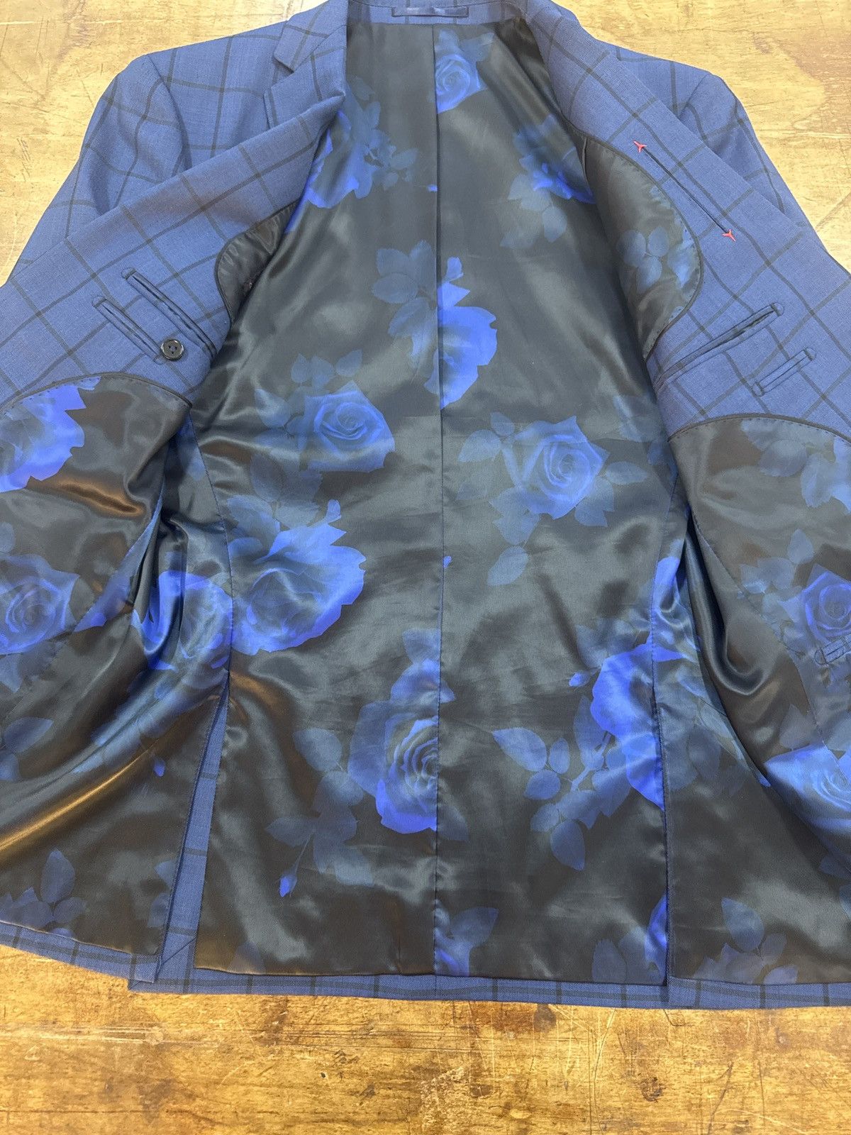Other Super 120s Plaid Suit Size 40R - 4 Thumbnail
