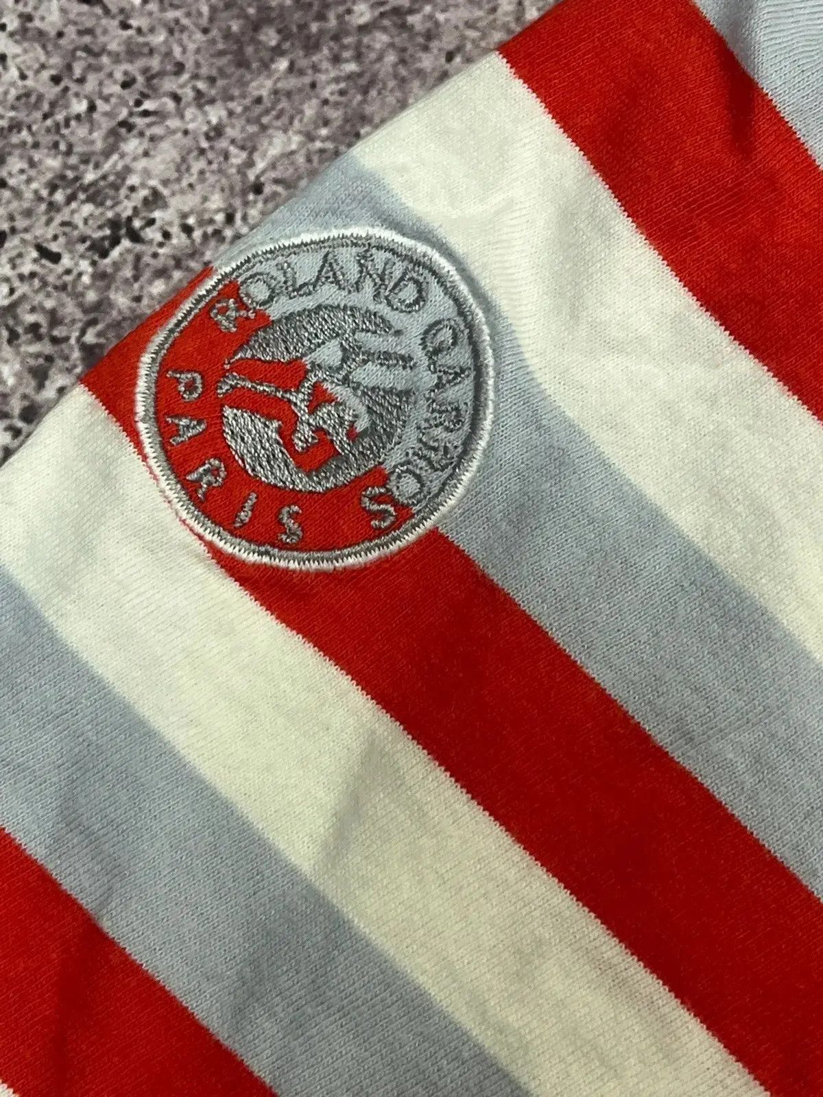 Lacoste Vintage Lacoste Roland Garros Polo Shirt Striped Red Gray Size US M / EU 48-50 / 2 - 3 Thumbnail
