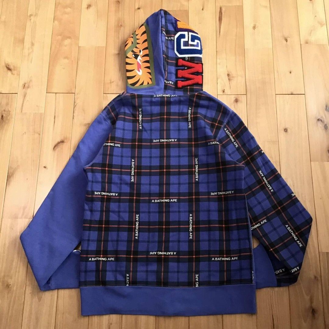Bape BAPE Crazy Check shark full zip hoodie a bathing ape Size US M / EU 48-50 / 2 - 2 Thumbnail