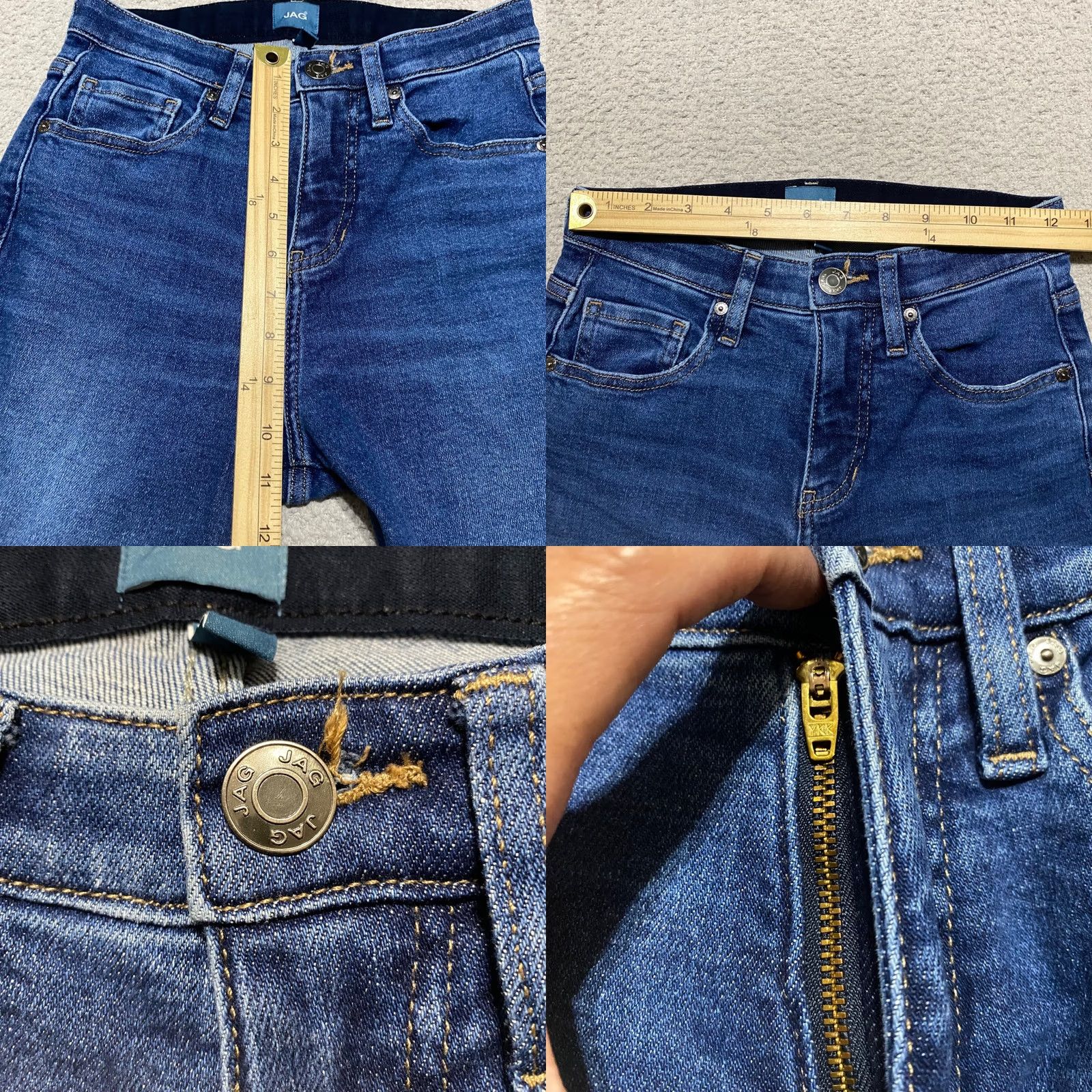AG Jeans Jag Jeans Womens Phoebe Bootcut Crop High Rise Jeans sz 0 Blue Medium Wash Size 25" / US 0 / IT 36 - 8 Thumbnail