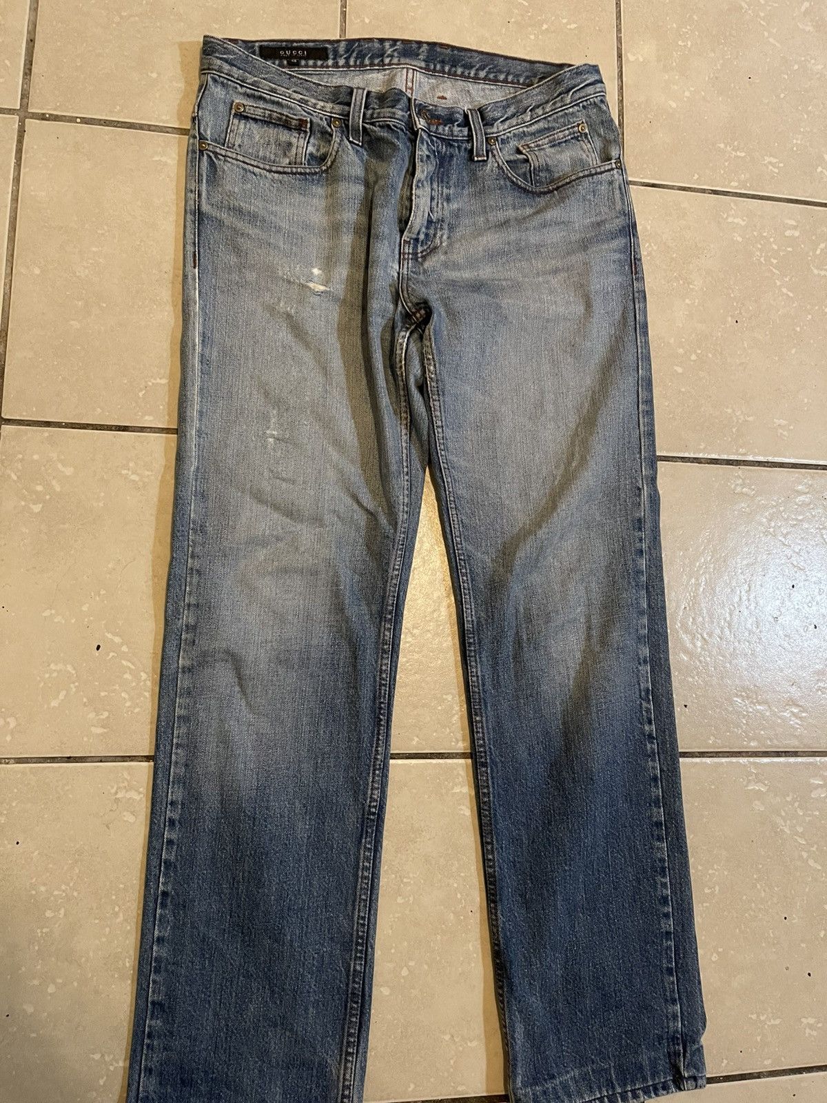 Gucci Gucci Embroidered “G” 48(34) Skinny H Slimane Tom Ford Style Size US 34 / EU 50 - 1 Thumbnail