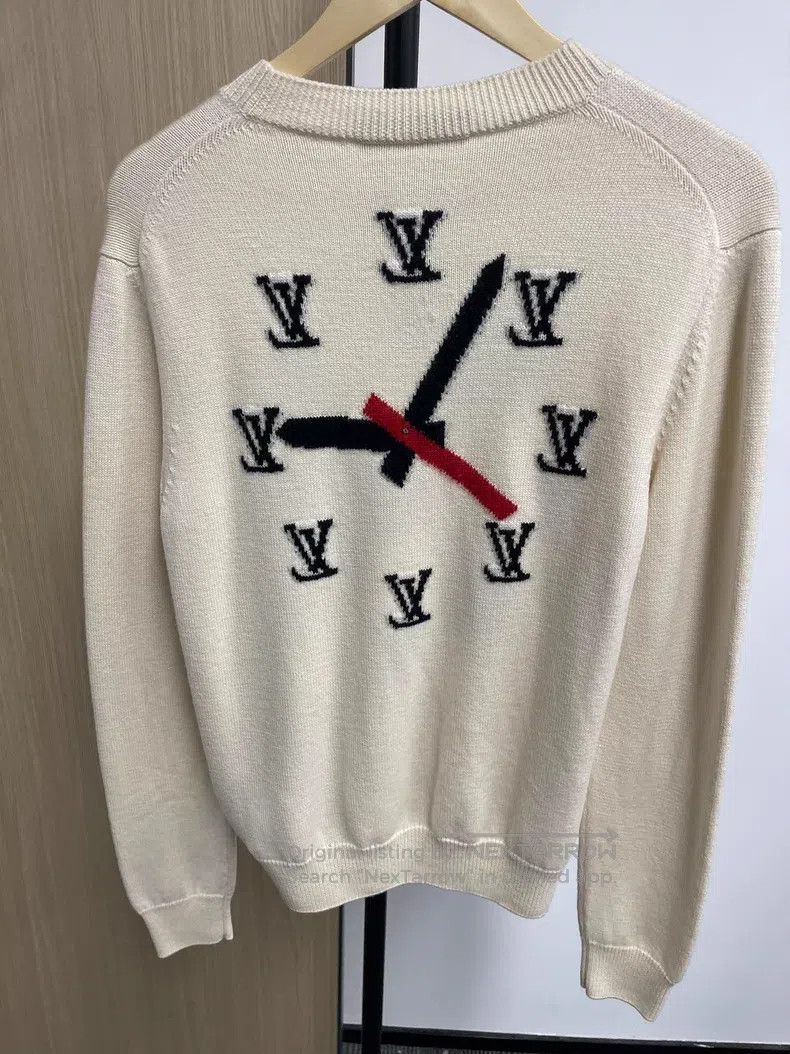 Louis Vuitton Louis Vuitton White clock wool sweater Size US S / EU 44-46 / 1 - 2 Thumbnail