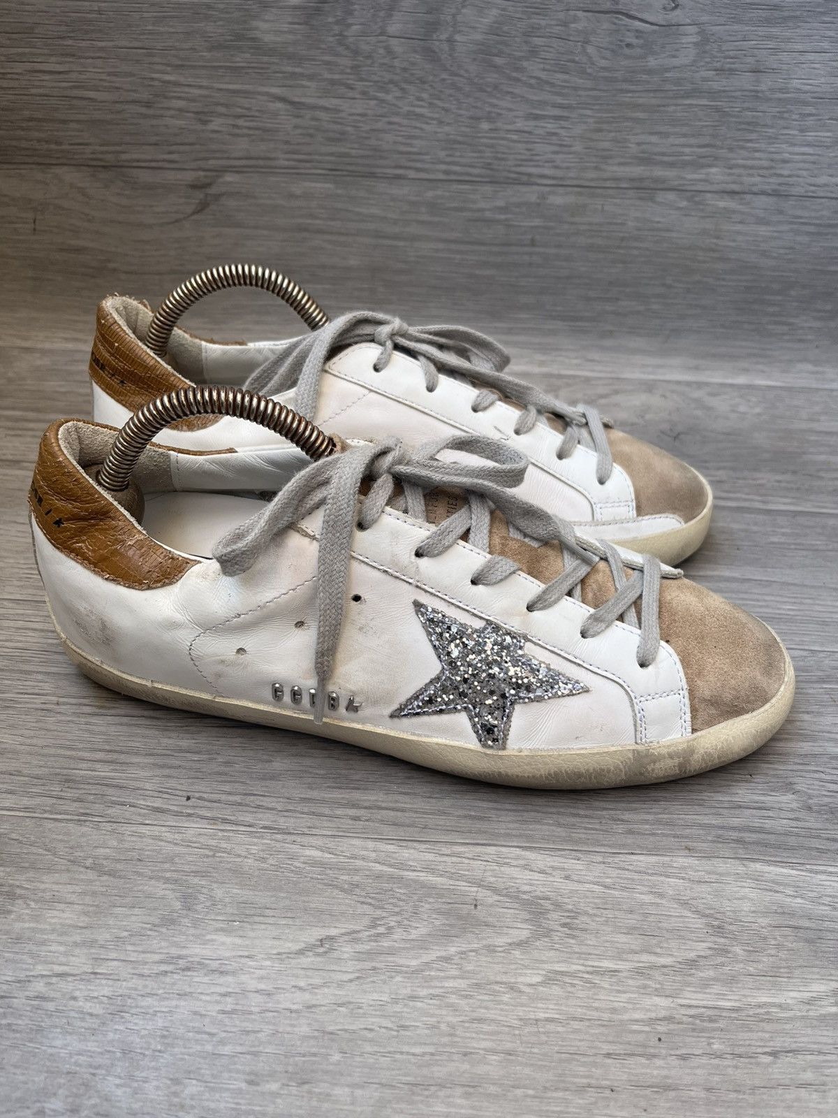 Golden Goose Golden goose superstar low-top distressed sneakers Size US 9 / IT 39 - 1 Thumbnail