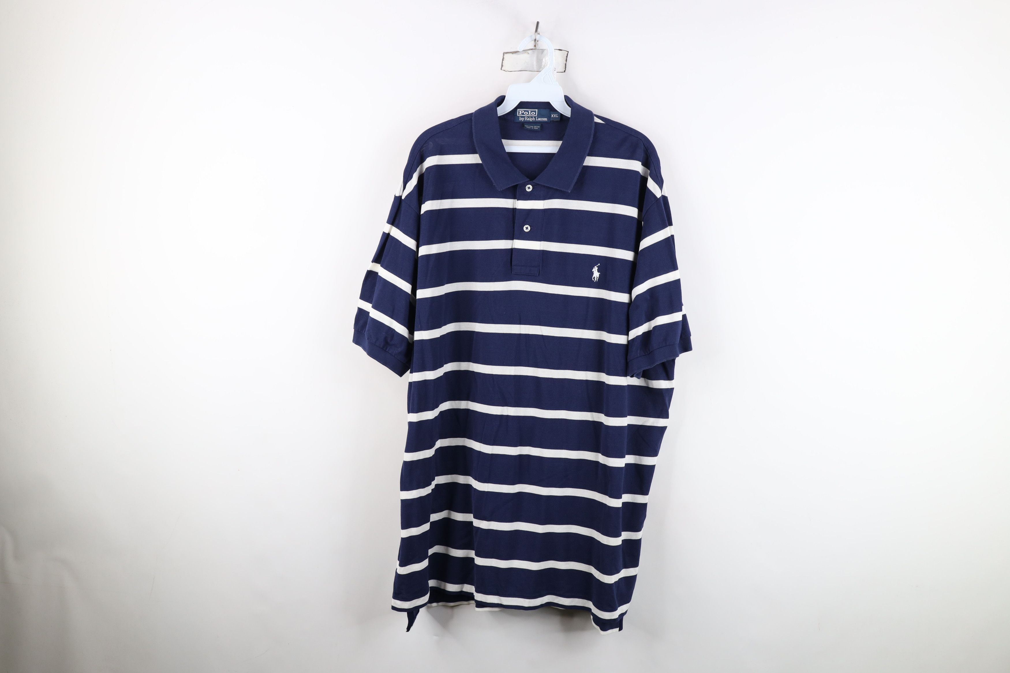 Ralph Lauren Vintage 90s Ralph Lauren Collared Golf Polo Shirt Stripe Size US XXL / EU 58 / 5 - 1 Thumbnail