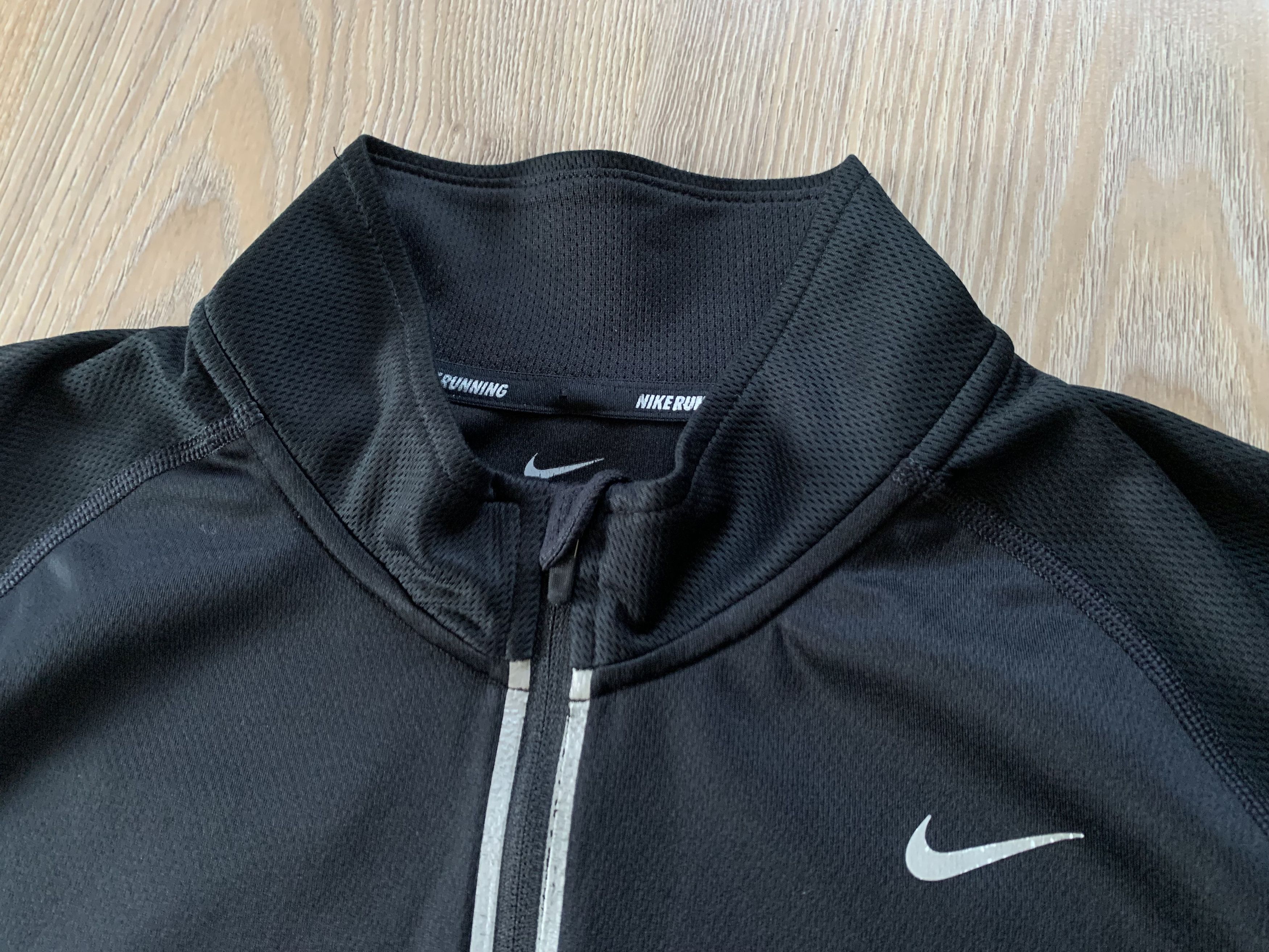 Nike Nike Running Black Pocket Reflective 1/4 Zip T Shirt Size US L / EU 52-54 / 3 - 6 Thumbnail