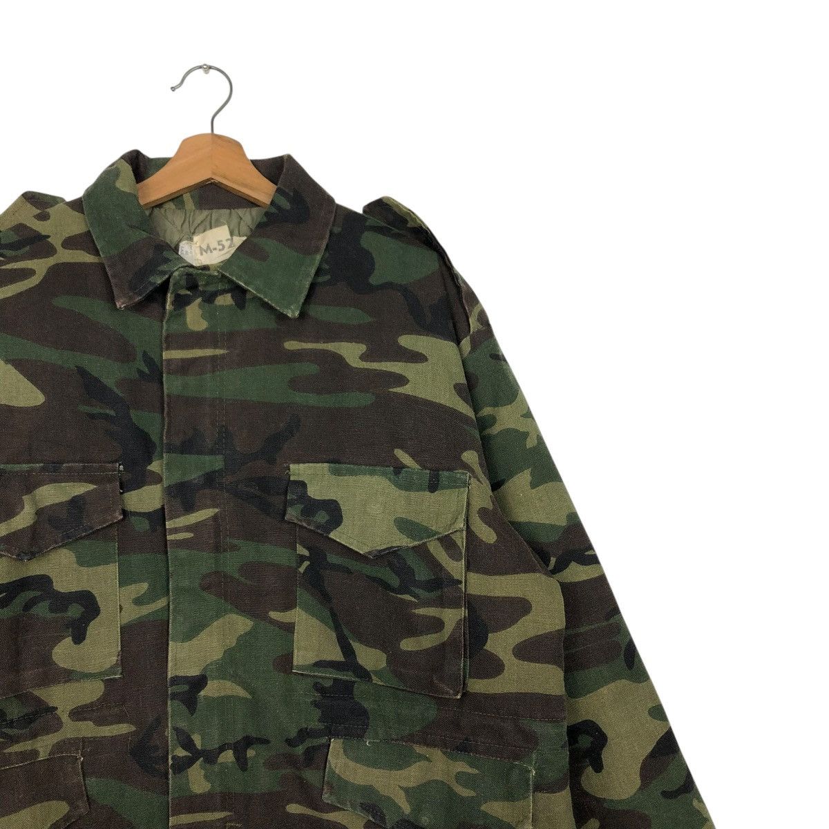 Vintage 🔥VINTAGE CHORE JACKET M-52 CARGO POCKET CAMOUFLAGE USA Size US L / EU 52-54 / 3 - 8 Thumbnail